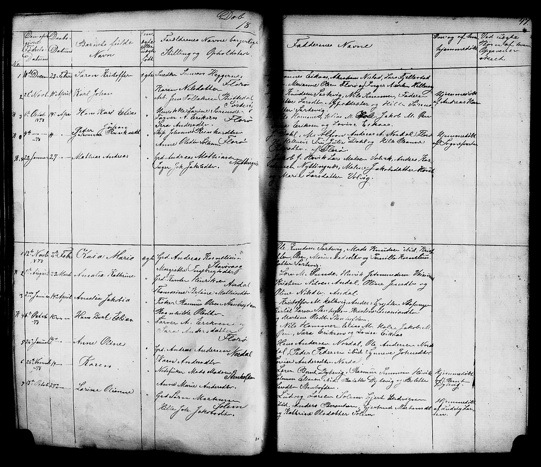 Kinn sokneprestembete, AV/SAB-A-80801/H/Hab/Habc/L0002: Parish register (copy) no. C 2, 1869-1918, p. 47