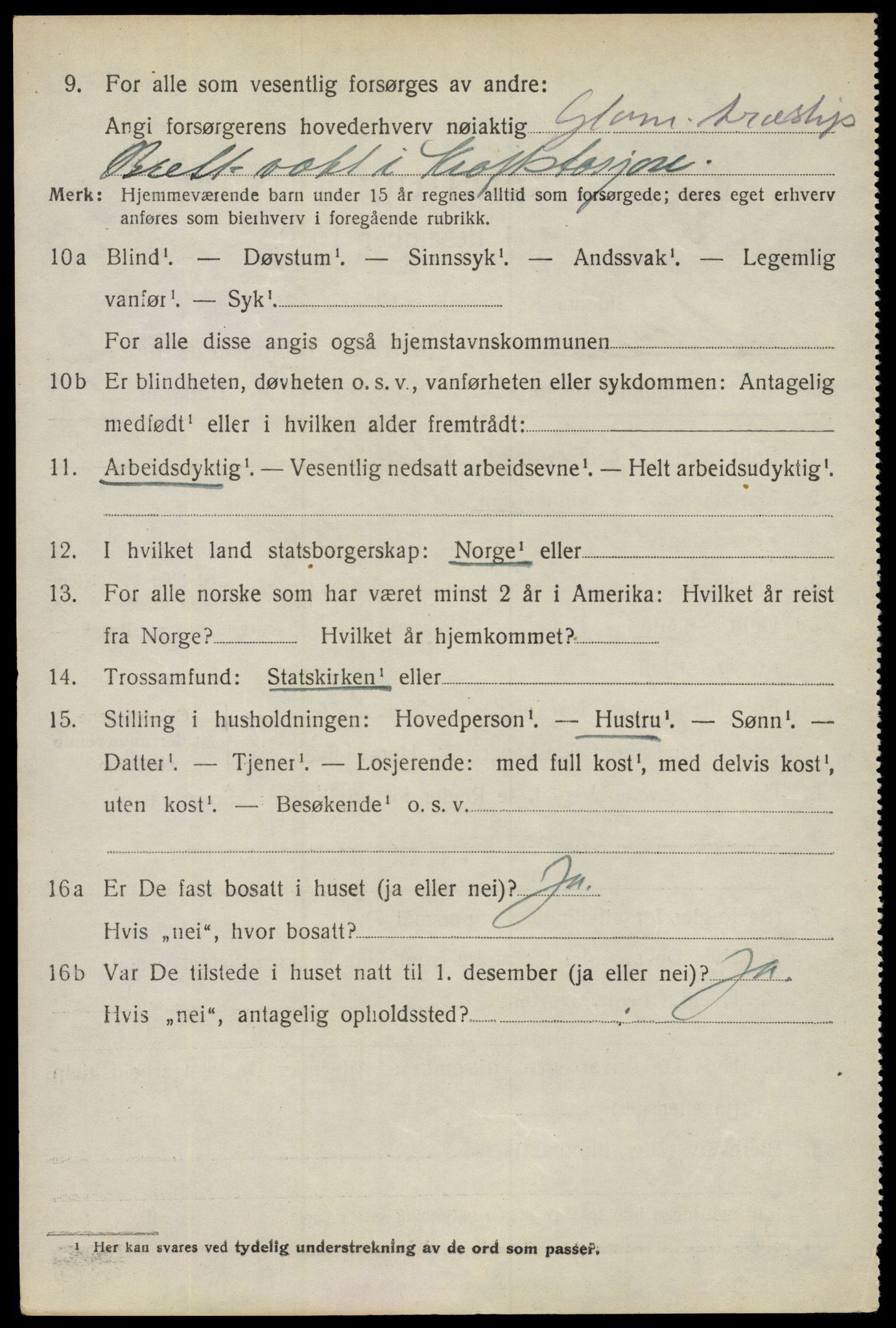 SAO, 1920 census for Askim, 1920, p. 6668