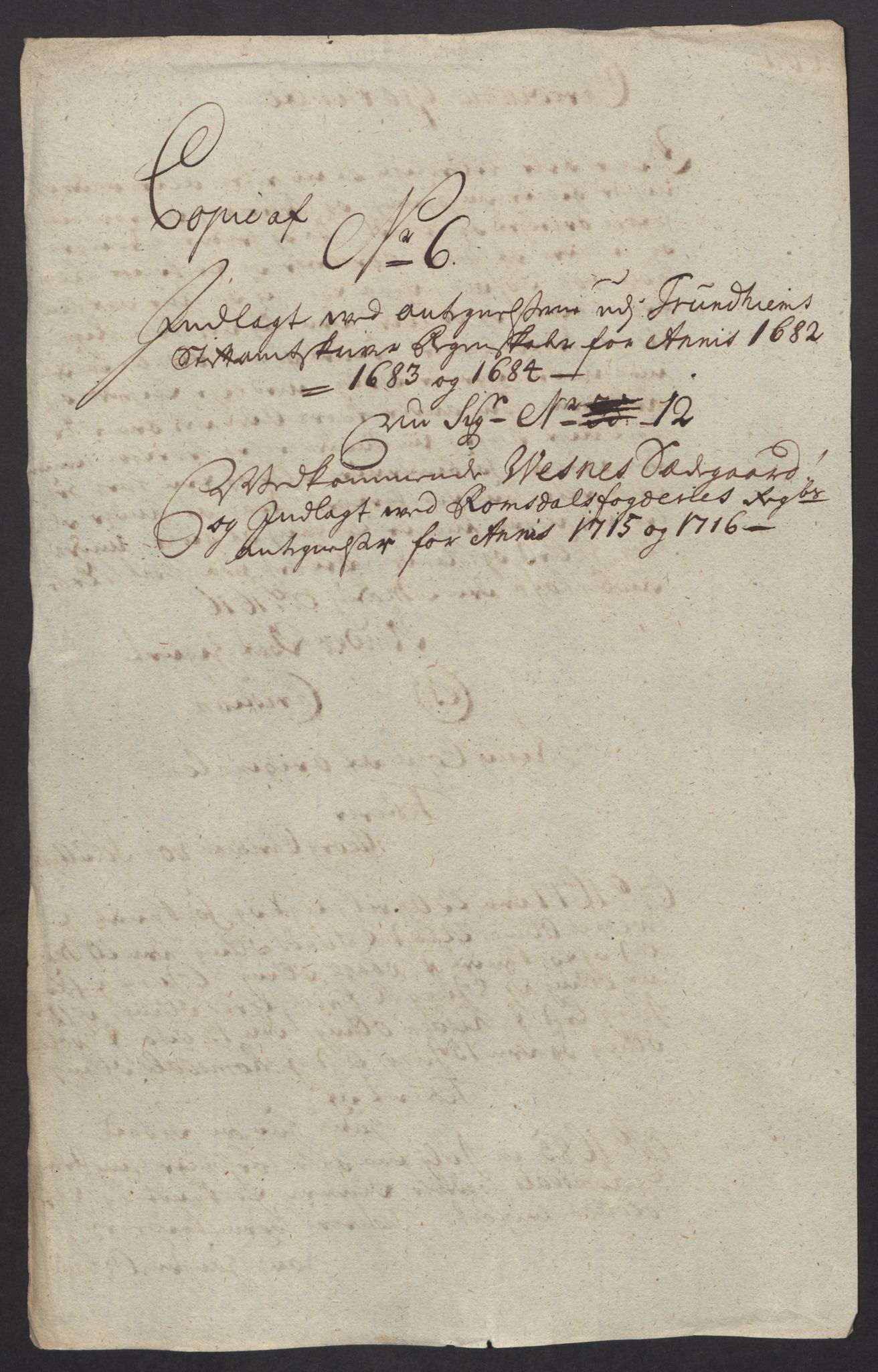 Rentekammeret inntil 1814, Reviderte regnskaper, Fogderegnskap, AV/RA-EA-4092/R55/L3663: Fogderegnskap Romsdal, 1715-1716, p. 583