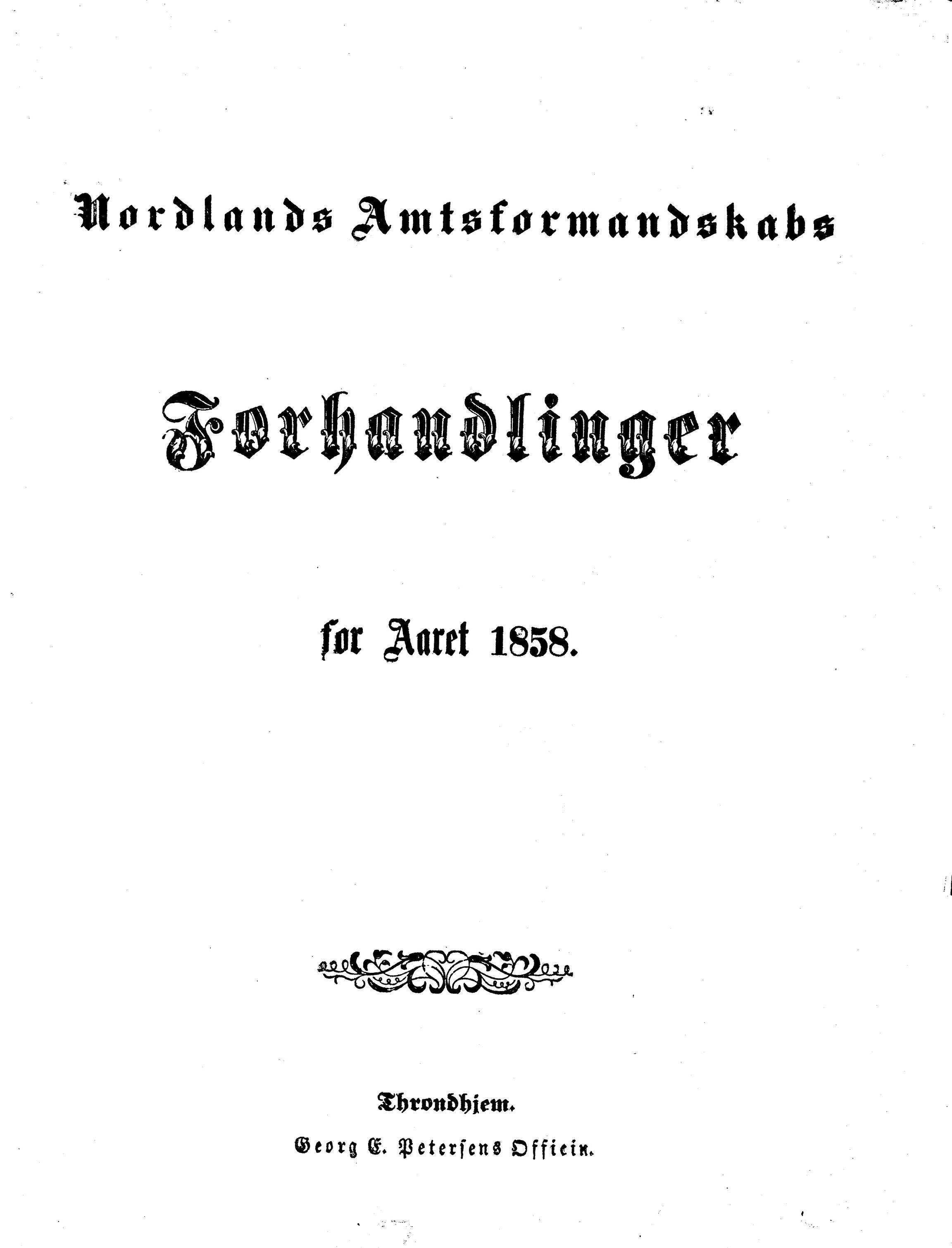 Nordland Fylkeskommune. Fylkestinget, AIN/NFK-17/176/A/Ac/L0003: Fylkestingsforhandlinger 1850-1860, 1850-1860