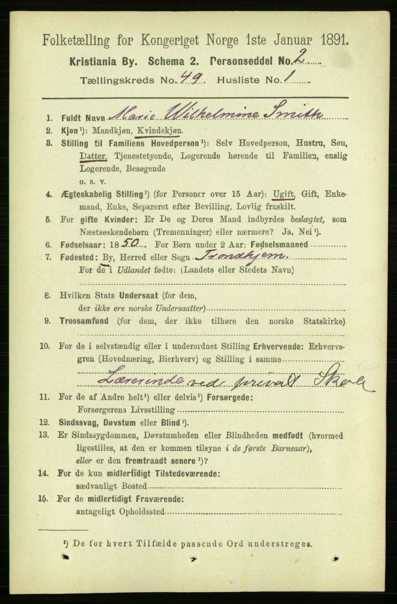 RA, 1891 census for 0301 Kristiania, 1891, p. 28569