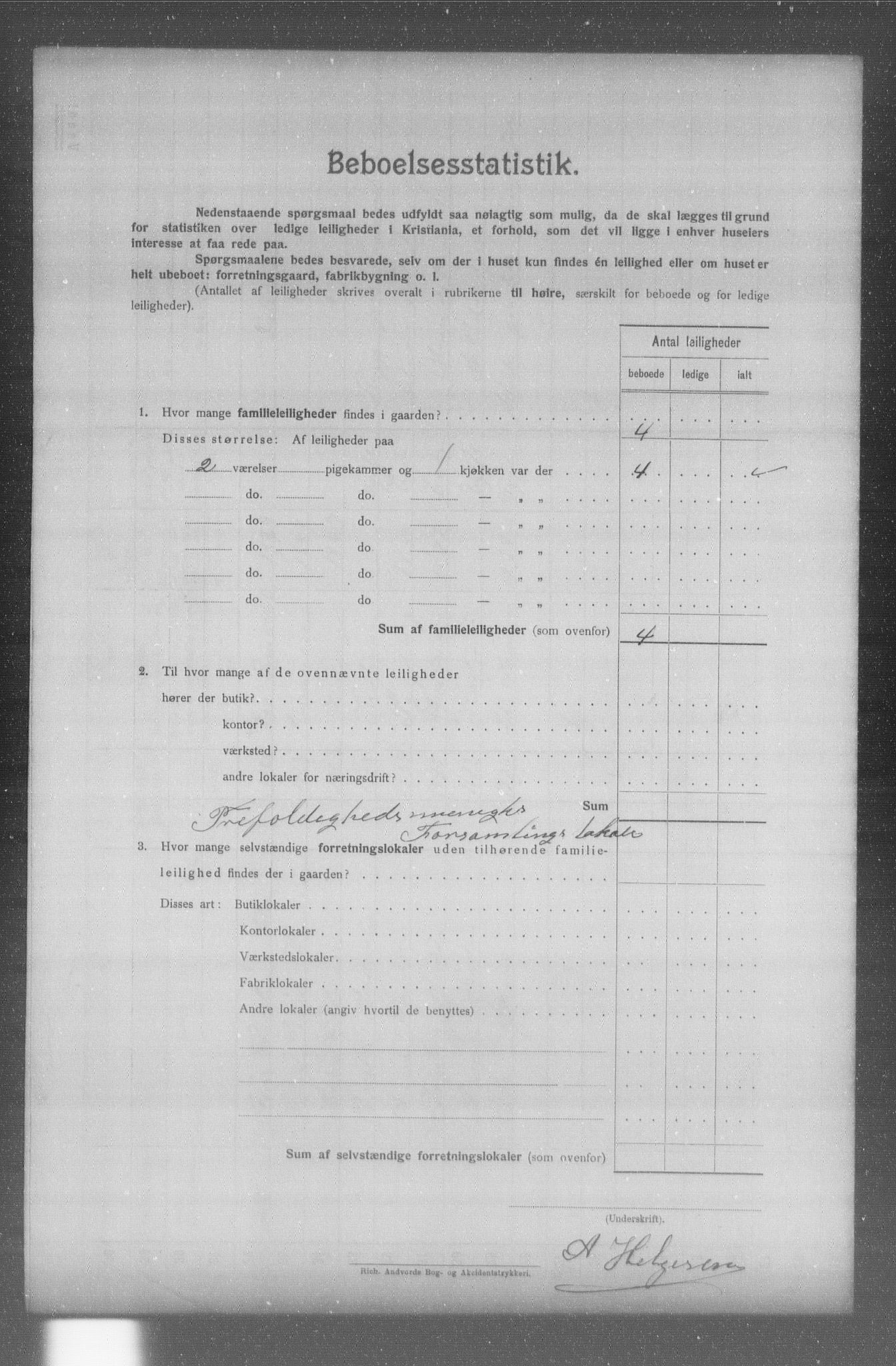 OBA, Municipal Census 1904 for Kristiania, 1904, p. 13222