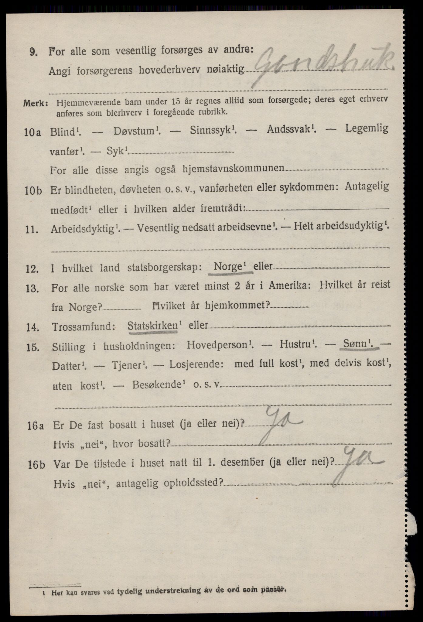 SAST, 1920 census for Hjelmeland, 1920, p. 2688