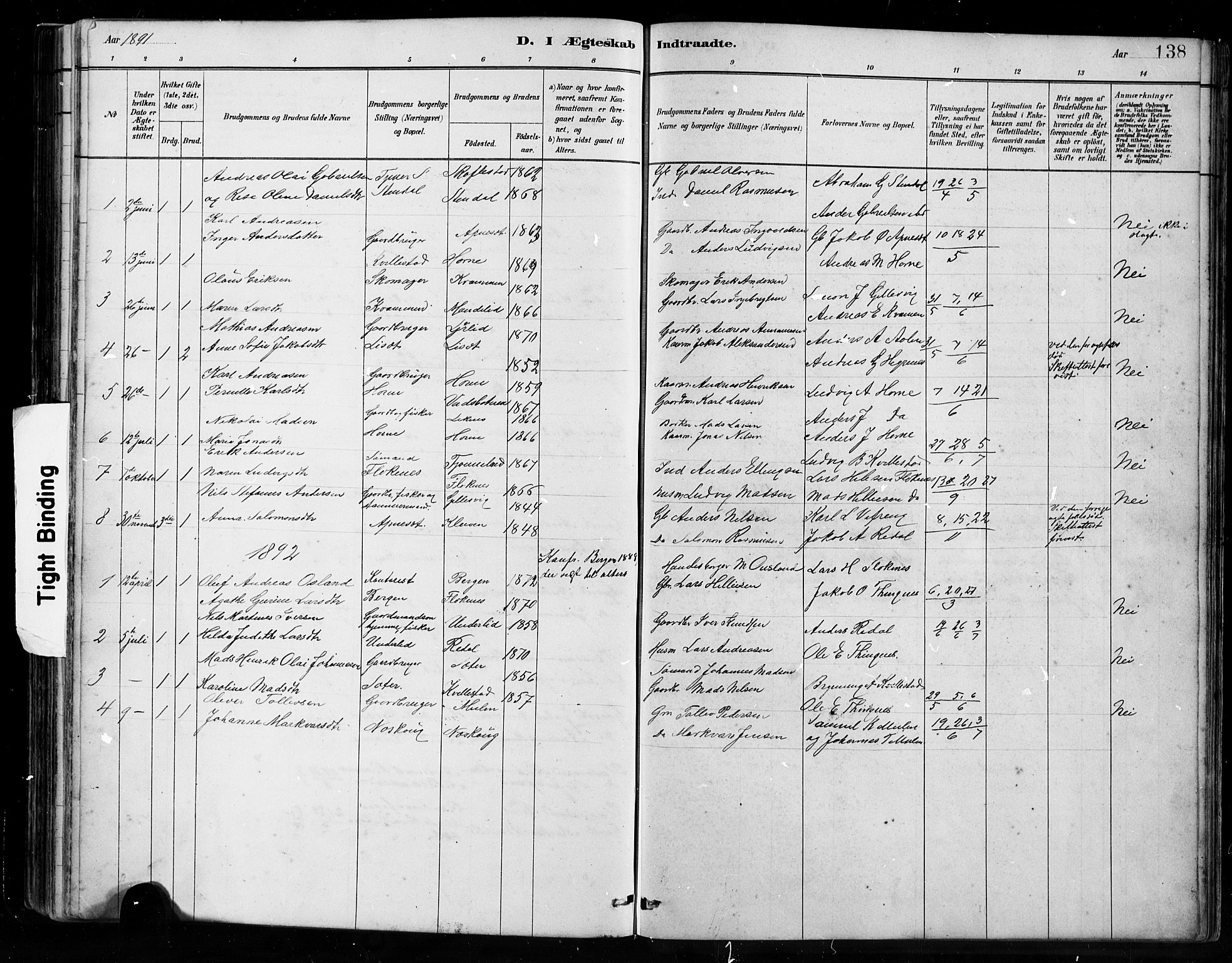 Førde sokneprestembete, SAB/A-79901/H/Hab/Habe/L0001: Parish register (copy) no. E 1, 1881-1920, p. 138