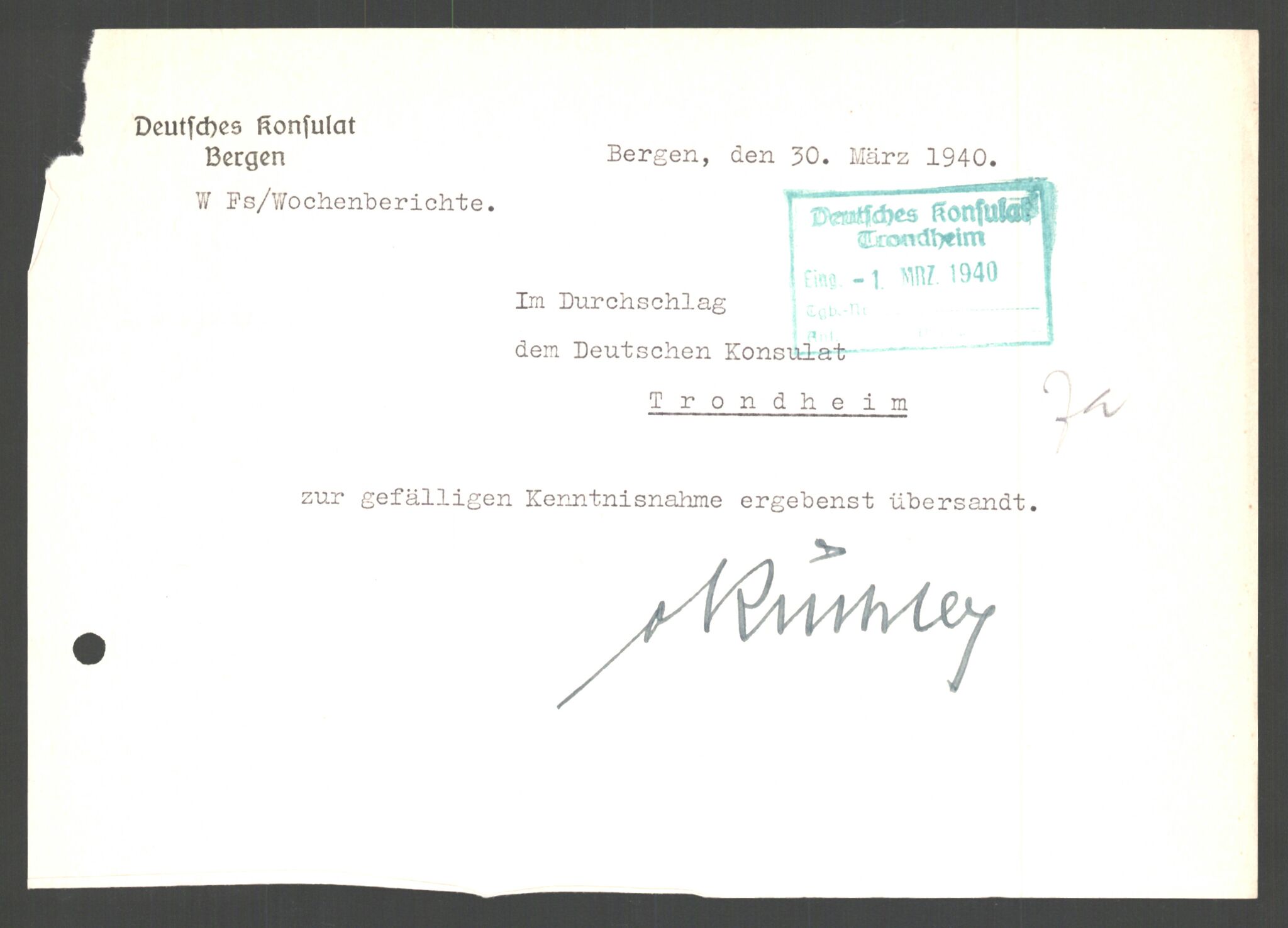 Forsvarets Overkommando. 2 kontor. Arkiv 11.4. Spredte tyske arkivsaker, AV/RA-RAFA-7031/D/Dar/Darc/L0021: FO.II. Tyske konsulater, 1929-1940, p. 738