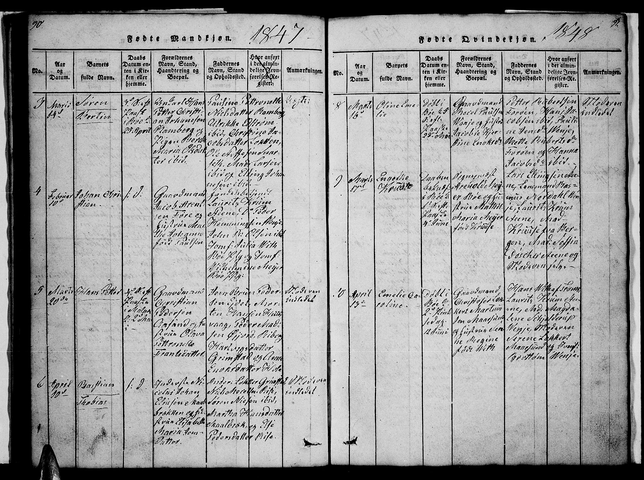 Ministerialprotokoller, klokkerbøker og fødselsregistre - Nordland, AV/SAT-A-1459/891/L1312: Parish register (copy) no. 891C01, 1820-1856, p. 90-91