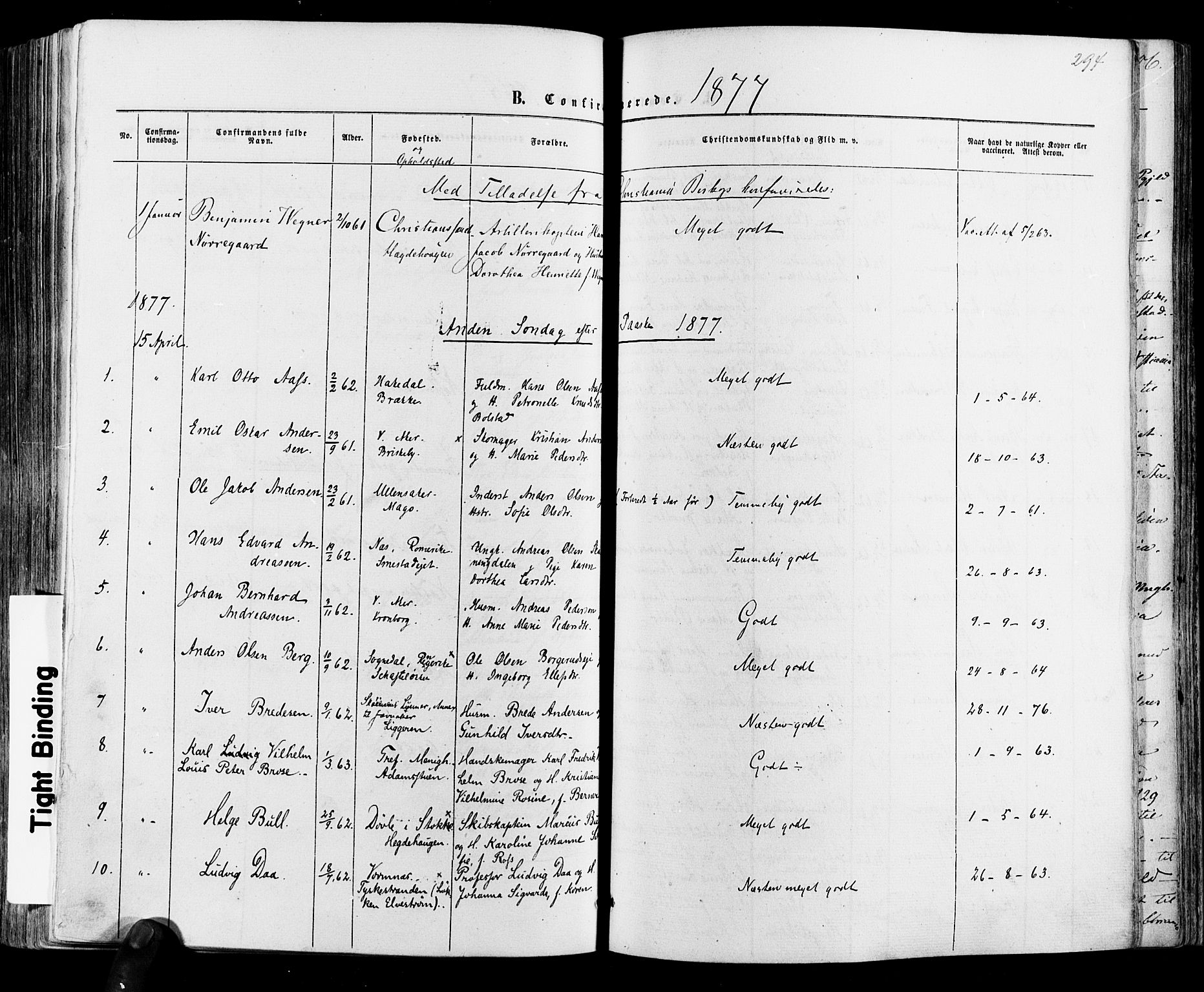 Vestre Aker prestekontor Kirkebøker, SAO/A-10025/F/Fa/L0005: Parish register (official) no. 5, 1859-1877, p. 294