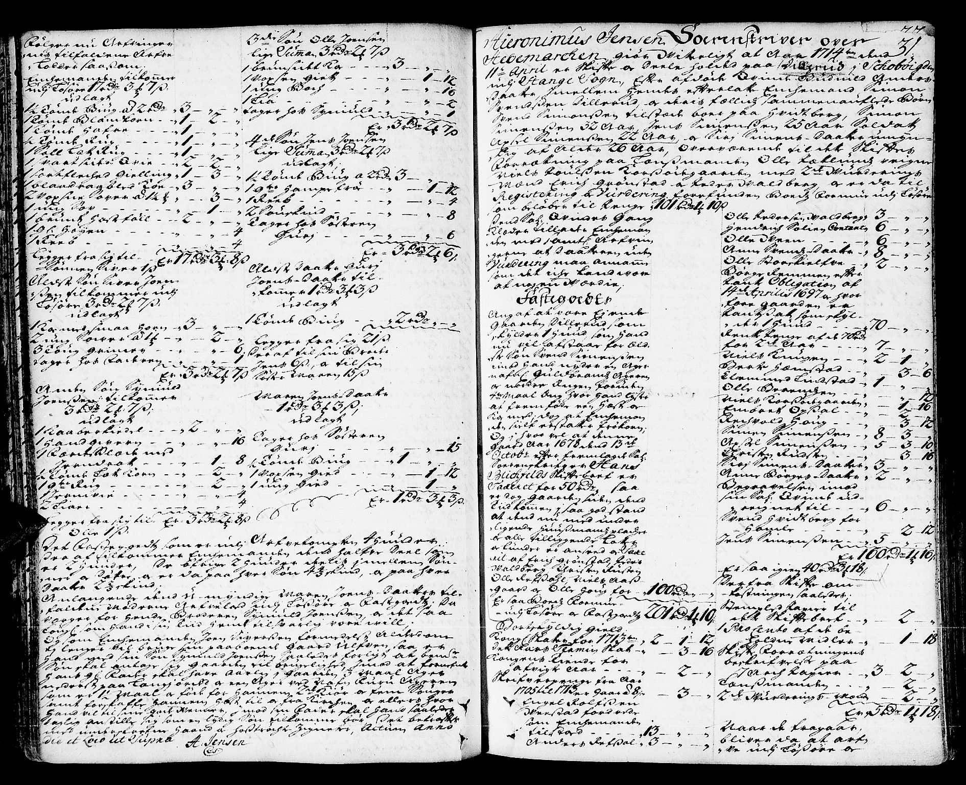 Hedemarken sorenskriveri, AV/SAH-TING-034/J/Ja/L0005: Skifteprotokoll, 1713-1721, p. 30b-31a