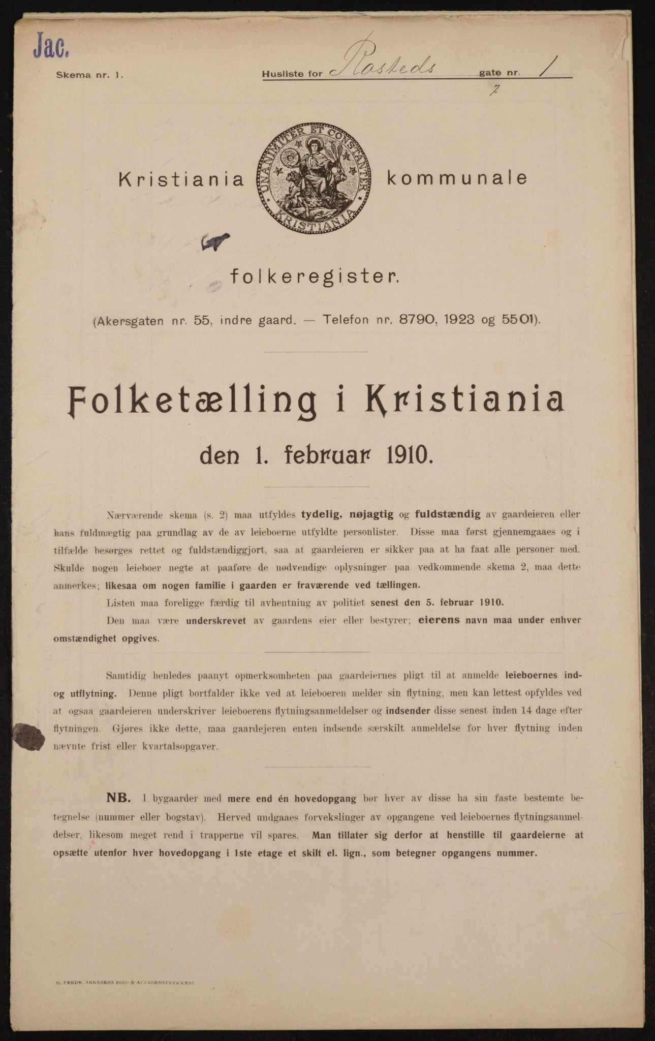 OBA, Municipal Census 1910 for Kristiania, 1910, p. 80426