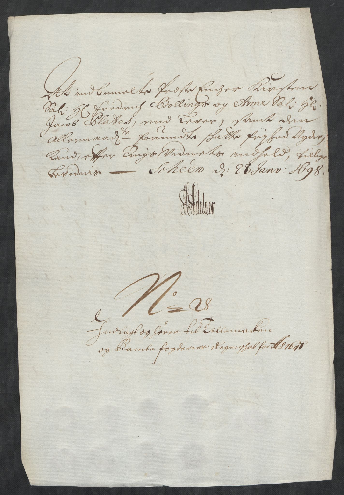 Rentekammeret inntil 1814, Reviderte regnskaper, Fogderegnskap, AV/RA-EA-4092/R36/L2097: Fogderegnskap Øvre og Nedre Telemark og Bamble, 1697, p. 219