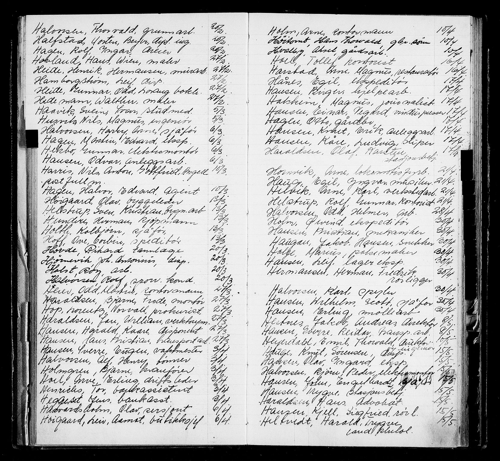 Oslo byfogd avd. I, AV/SAO-A-10220/L/La/L0006: Vigselsregister, 1943-1946, p. 45