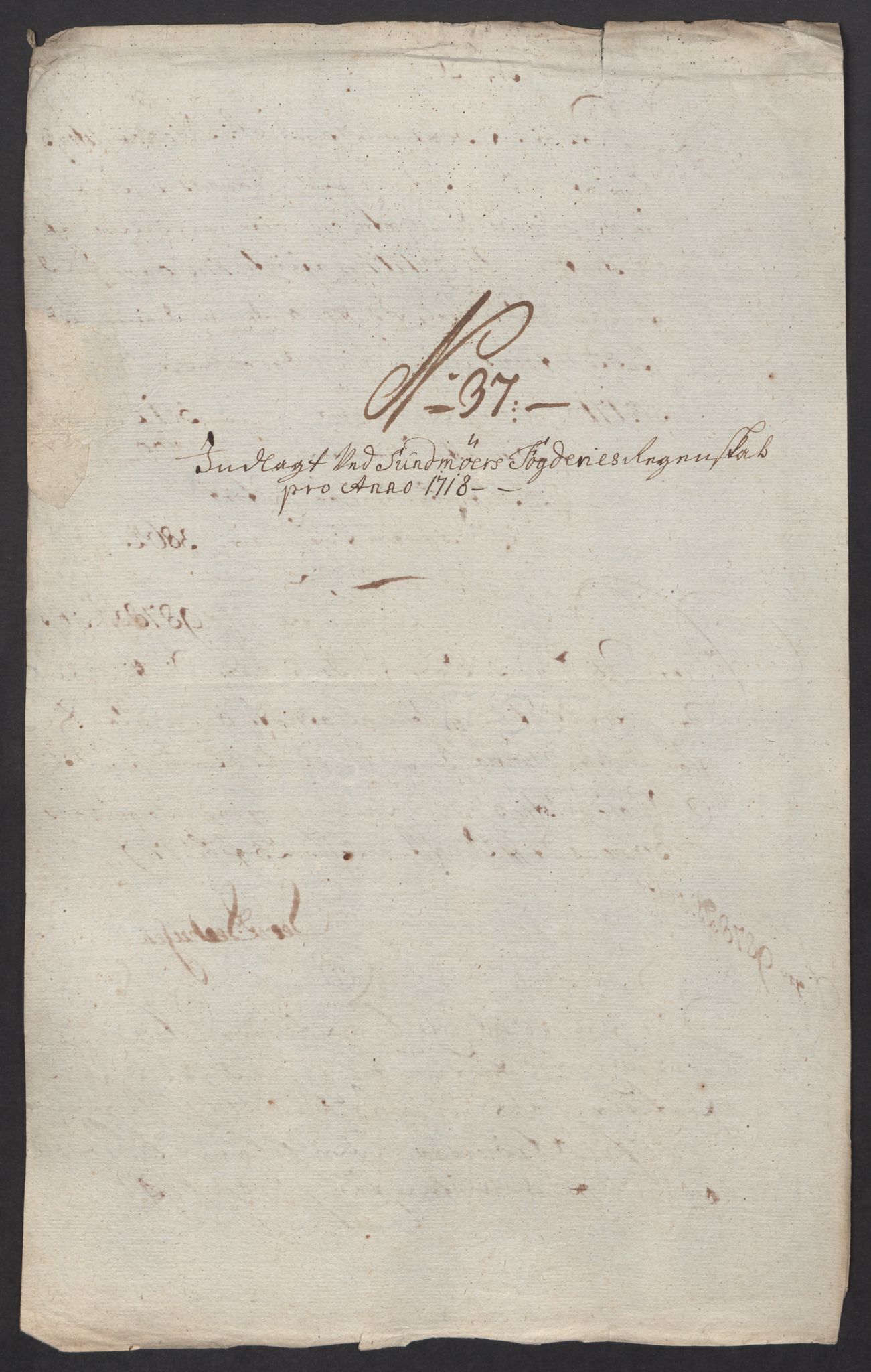 Rentekammeret inntil 1814, Reviderte regnskaper, Fogderegnskap, AV/RA-EA-4092/R54/L3570: Fogderegnskap Sunnmøre, 1718, p. 186