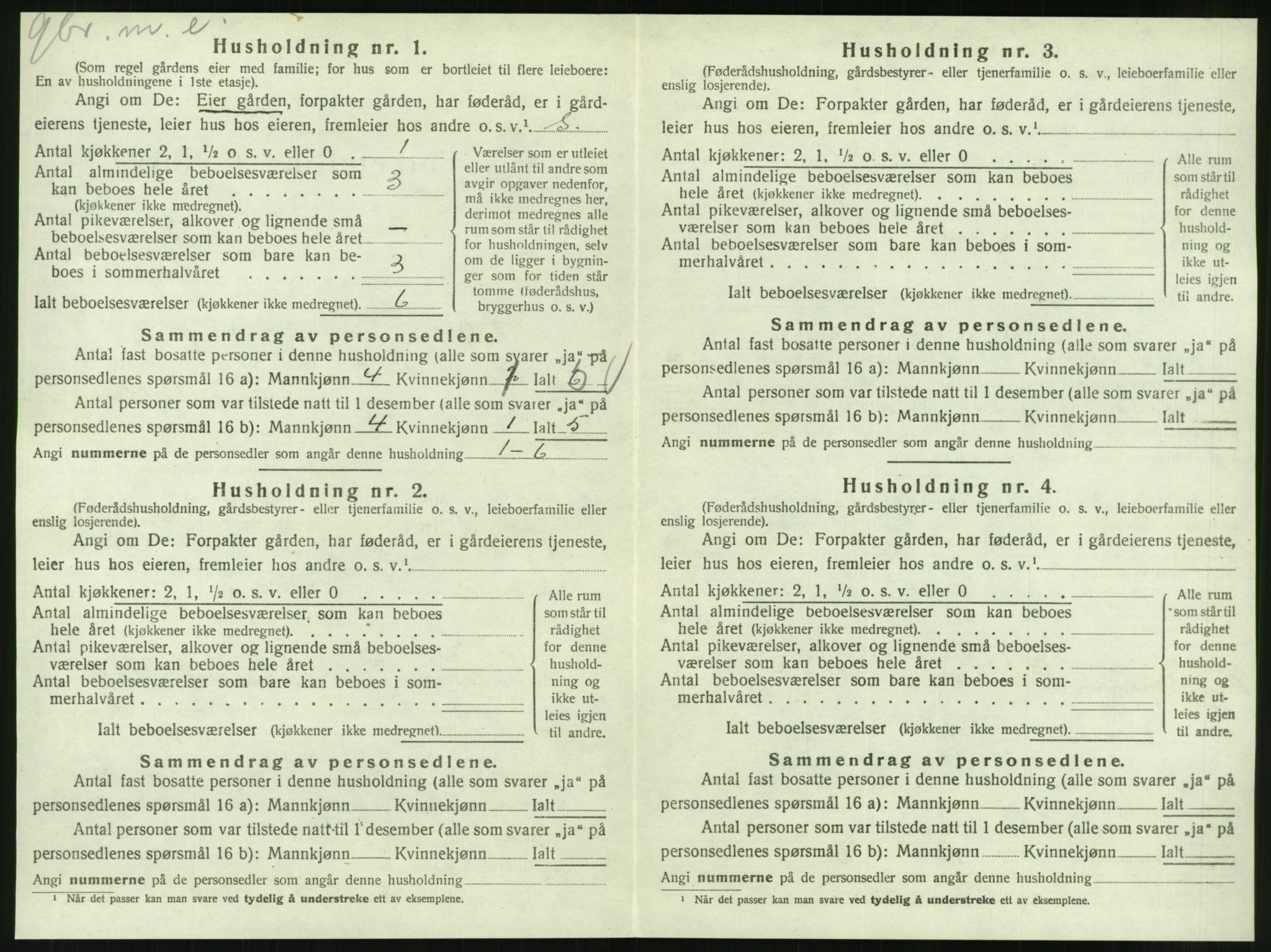 SAT, 1920 census for Korgen, 1920, p. 293