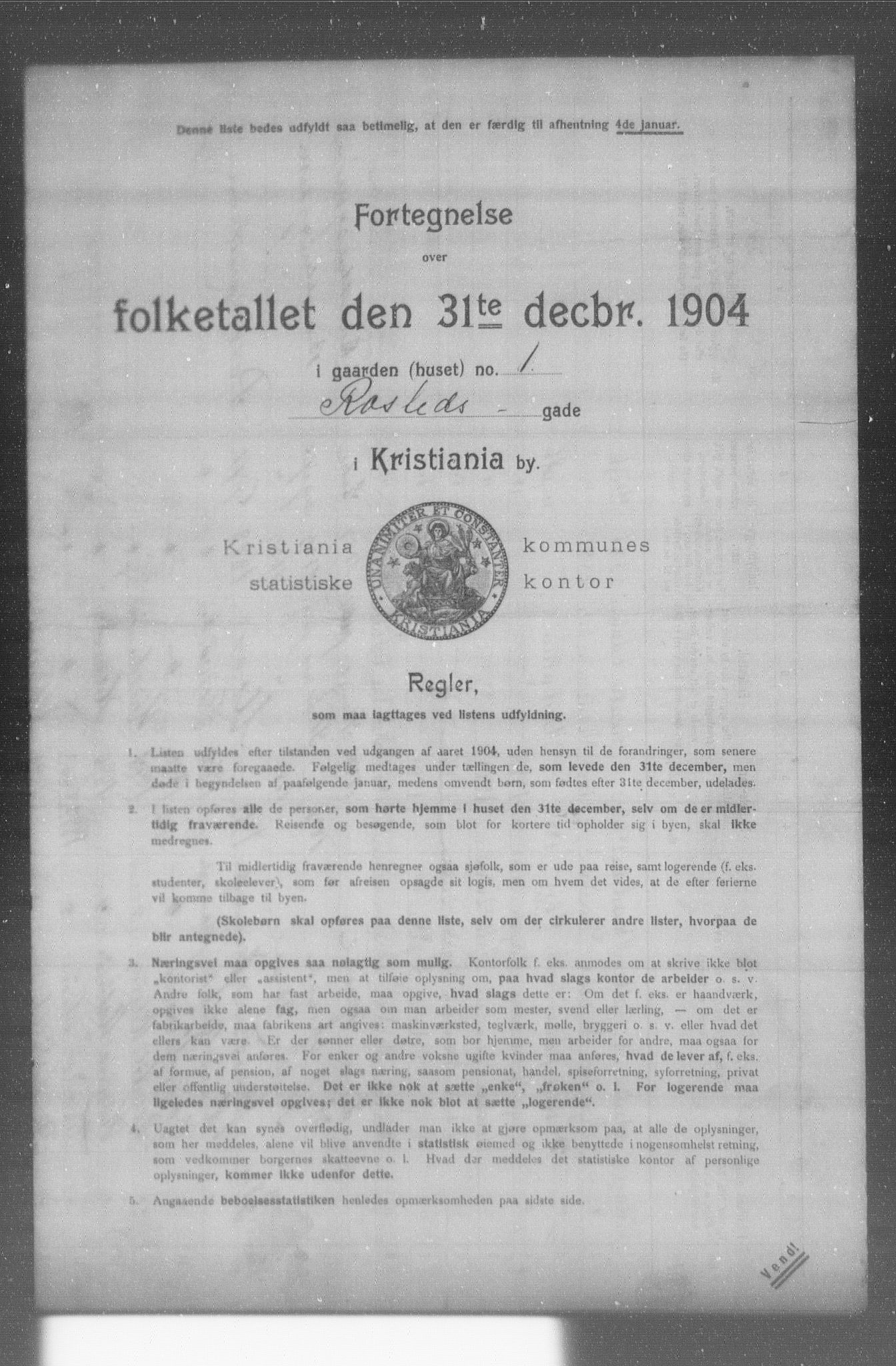 OBA, Municipal Census 1904 for Kristiania, 1904, p. 16239