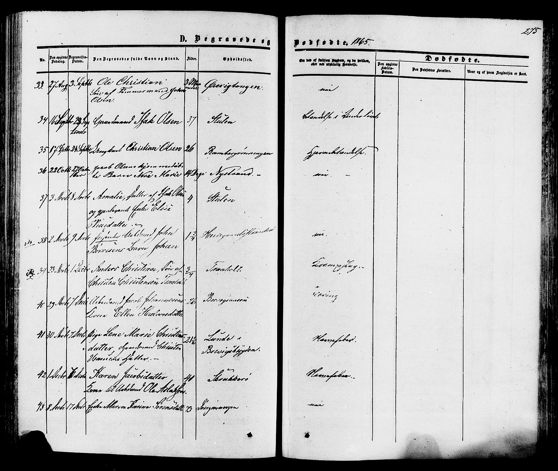 Eidanger kirkebøker, SAKO/A-261/F/Fa/L0010: Parish register (official) no. 10, 1859-1874, p. 275