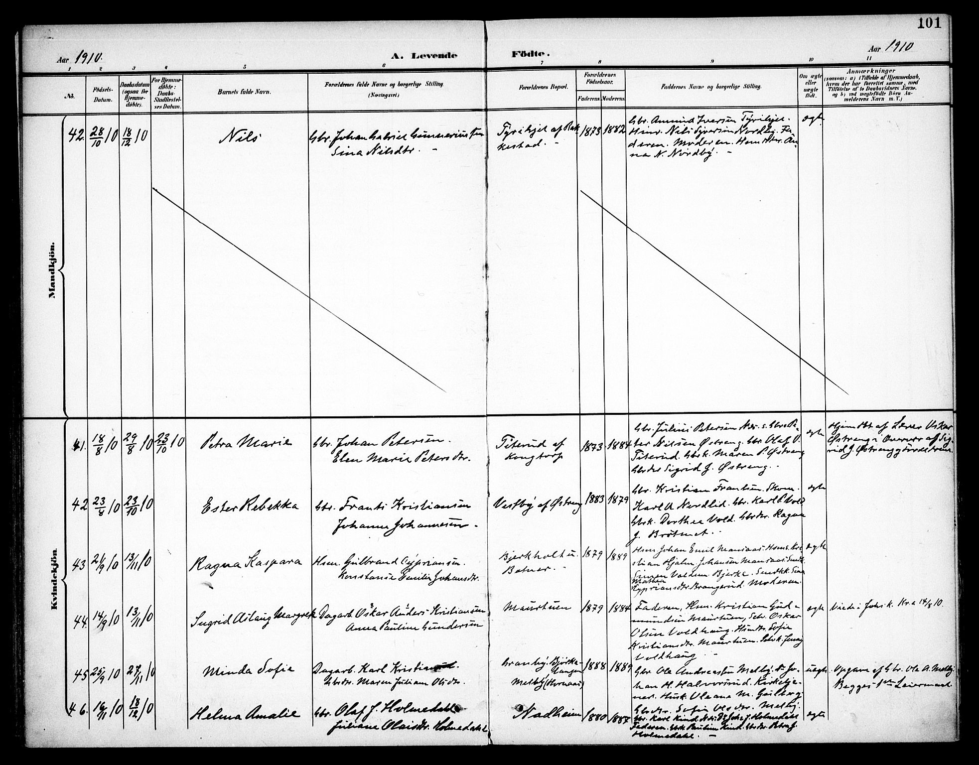 Høland prestekontor Kirkebøker, AV/SAO-A-10346a/F/Fa/L0015: Parish register (official) no. I 15, 1897-1912, p. 101