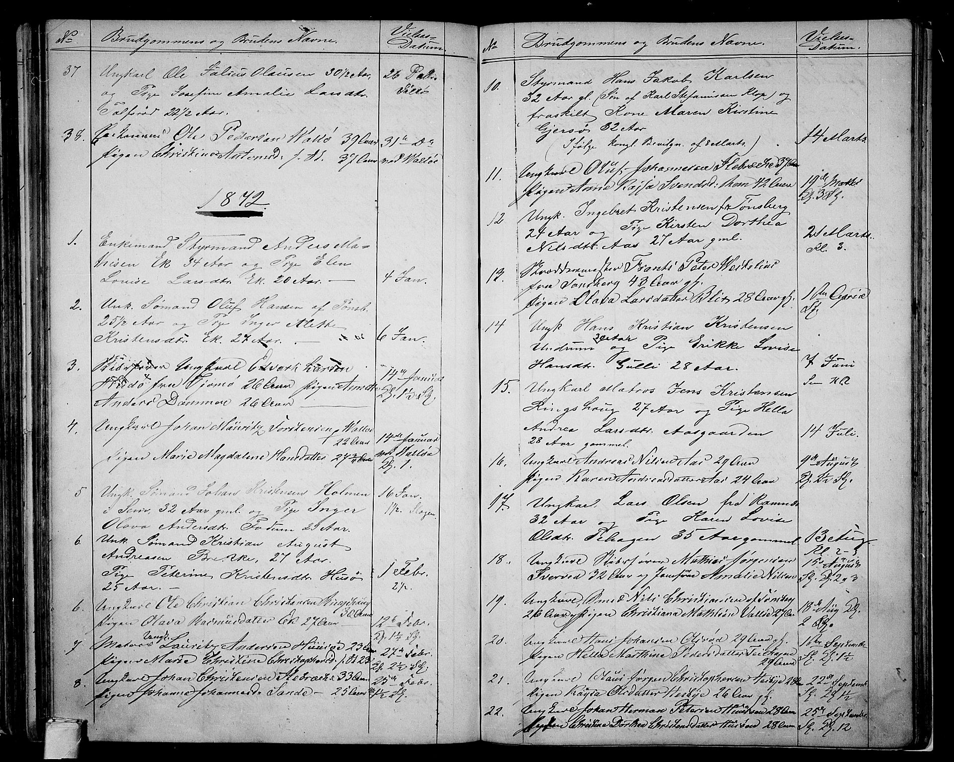 Sem kirkebøker, AV/SAKO-A-5/G/Ga/L0004: Parish register (copy) no. I 4, 1855-1877