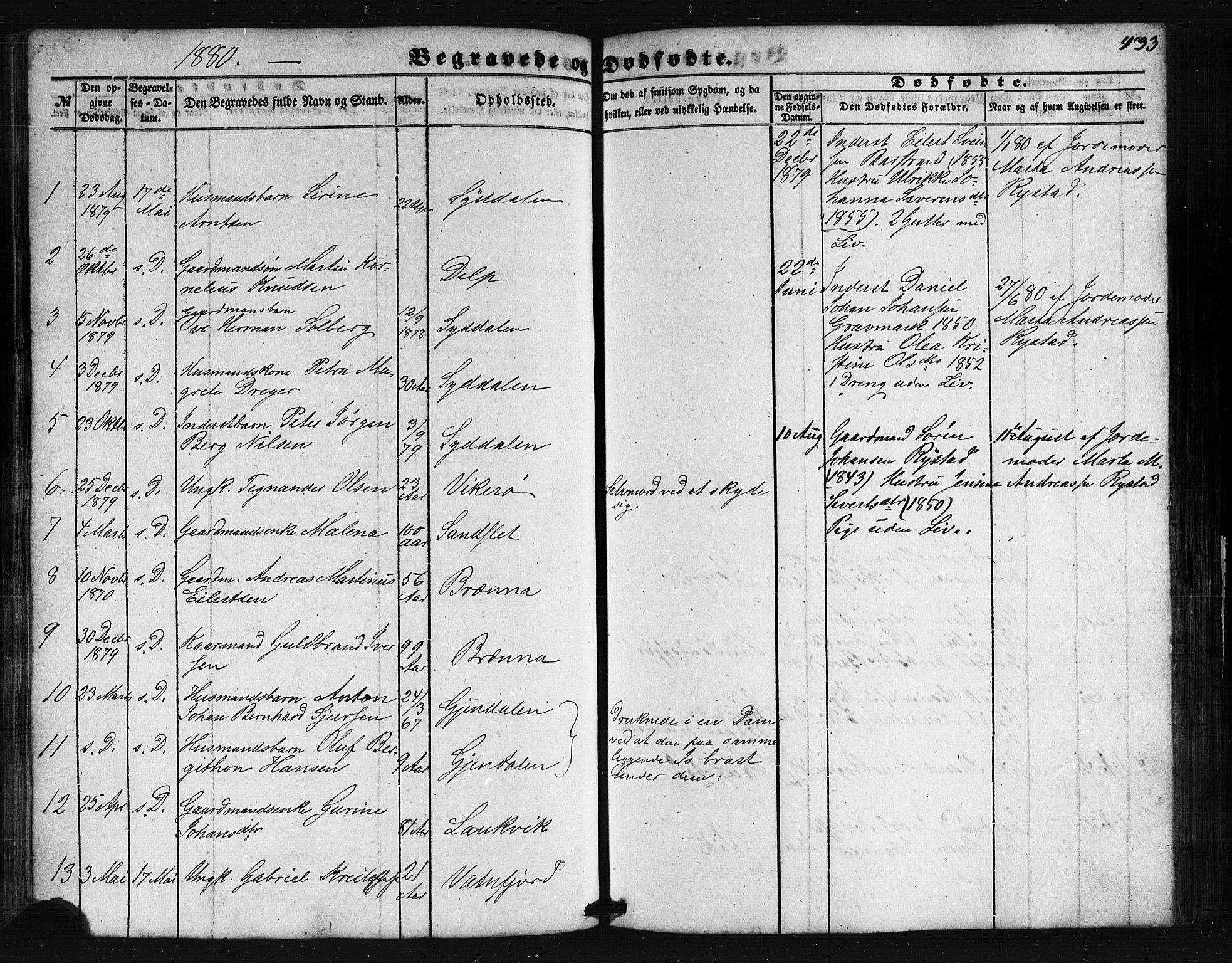 Ministerialprotokoller, klokkerbøker og fødselsregistre - Nordland, AV/SAT-A-1459/876/L1095: Parish register (official) no. 876A01, 1863-1885, p. 433