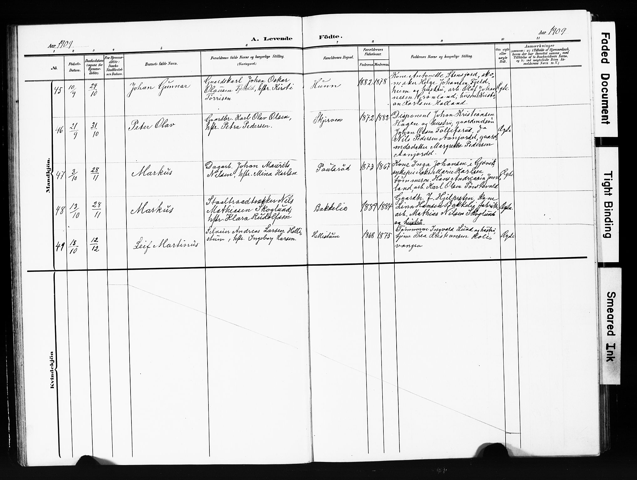 Vardal prestekontor, SAH/PREST-100/H/Ha/Hab/L0013: Parish register (copy) no. 13, 1904-1915