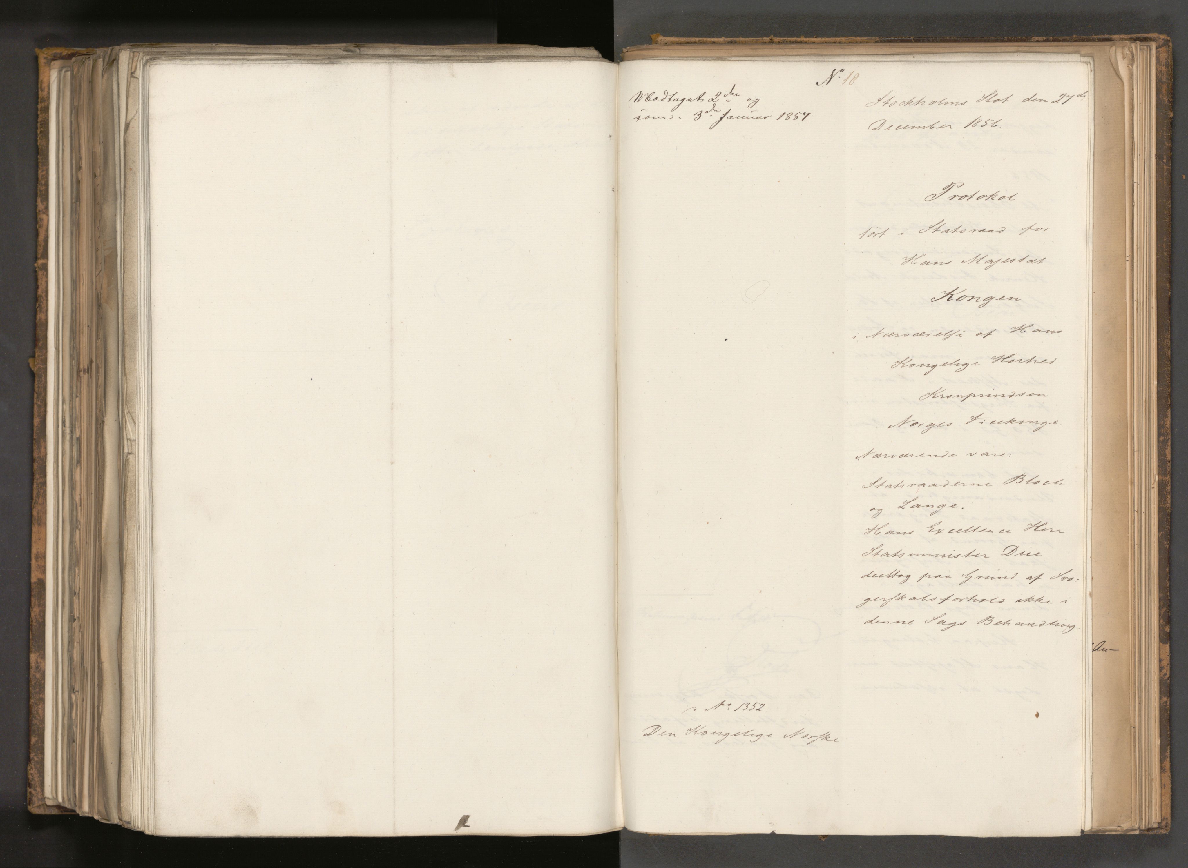 Statsrådssekretariatet, AV/RA-S-1001/A/Ab/L0084: Kgl. res. nr. 646-1354, 2. halvår, 1856