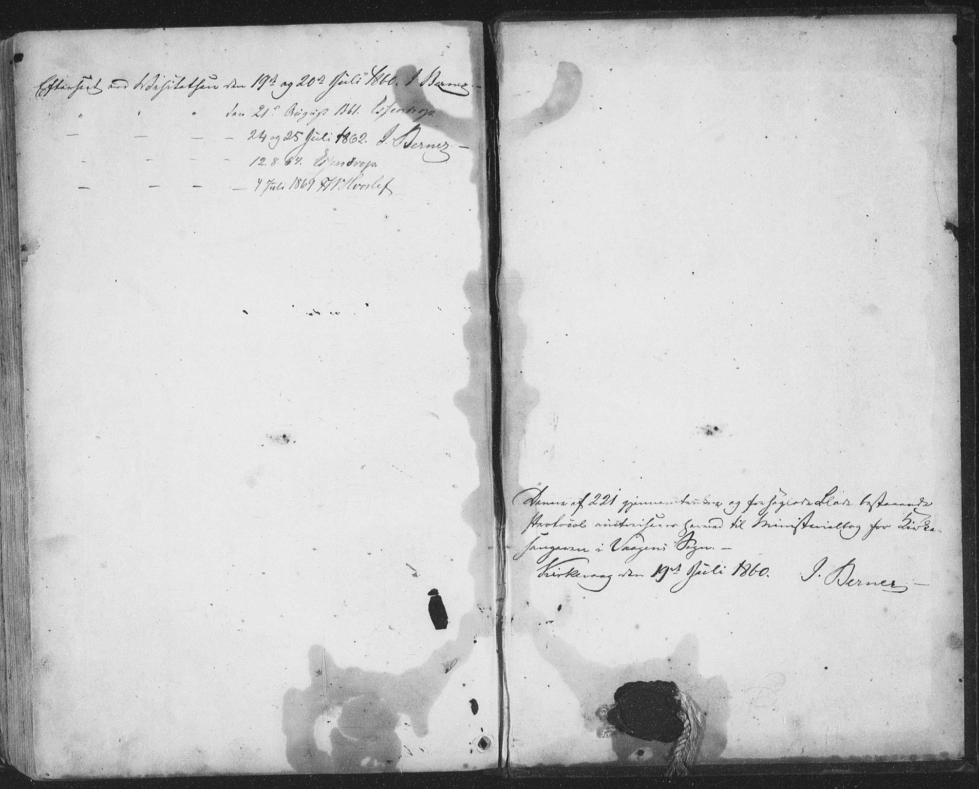 Ministerialprotokoller, klokkerbøker og fødselsregistre - Nordland, SAT/A-1459/874/L1073: Parish register (copy) no. 874C02, 1860-1870