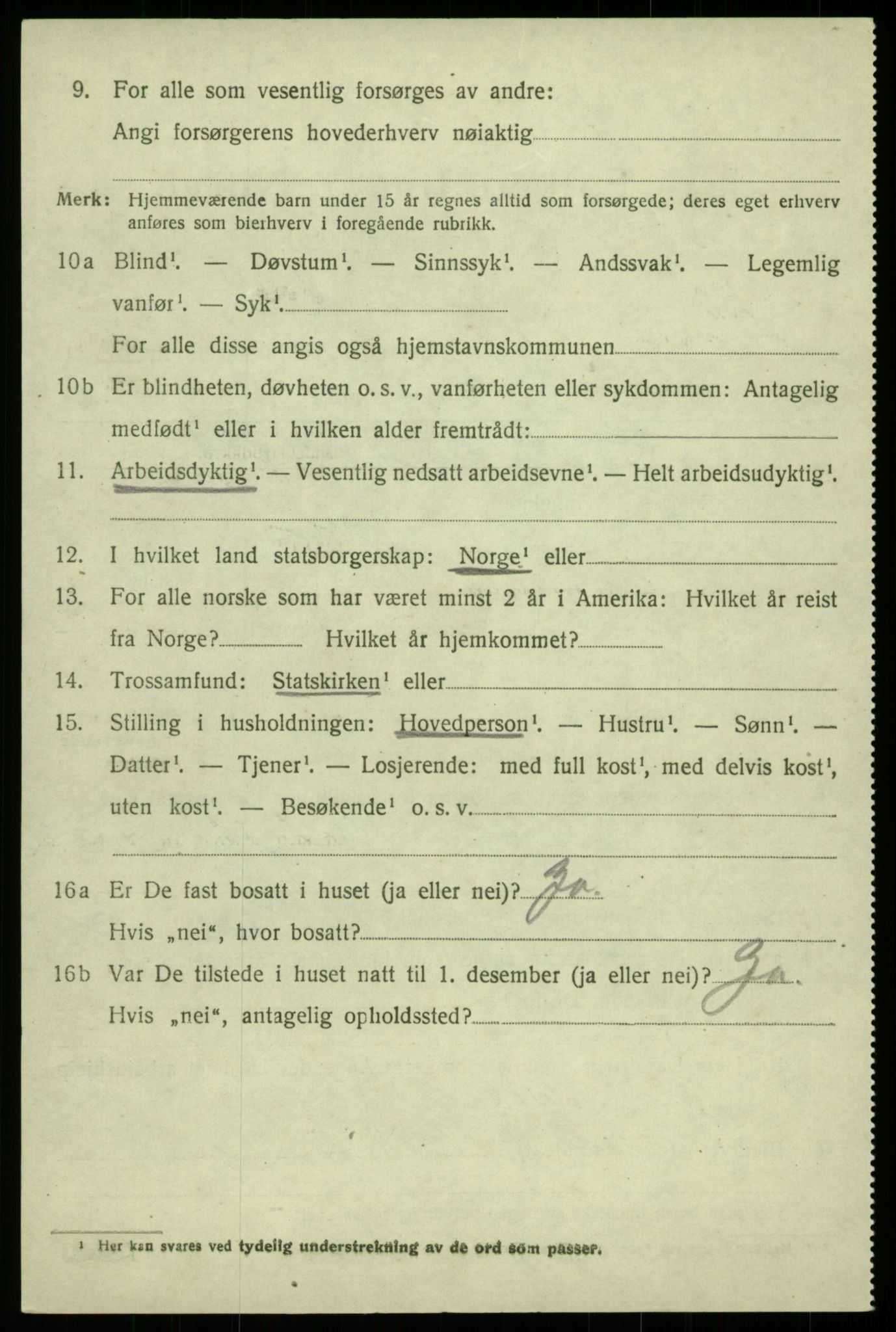 SAB, 1920 census for Hålandsdal, 1920, p. 1517