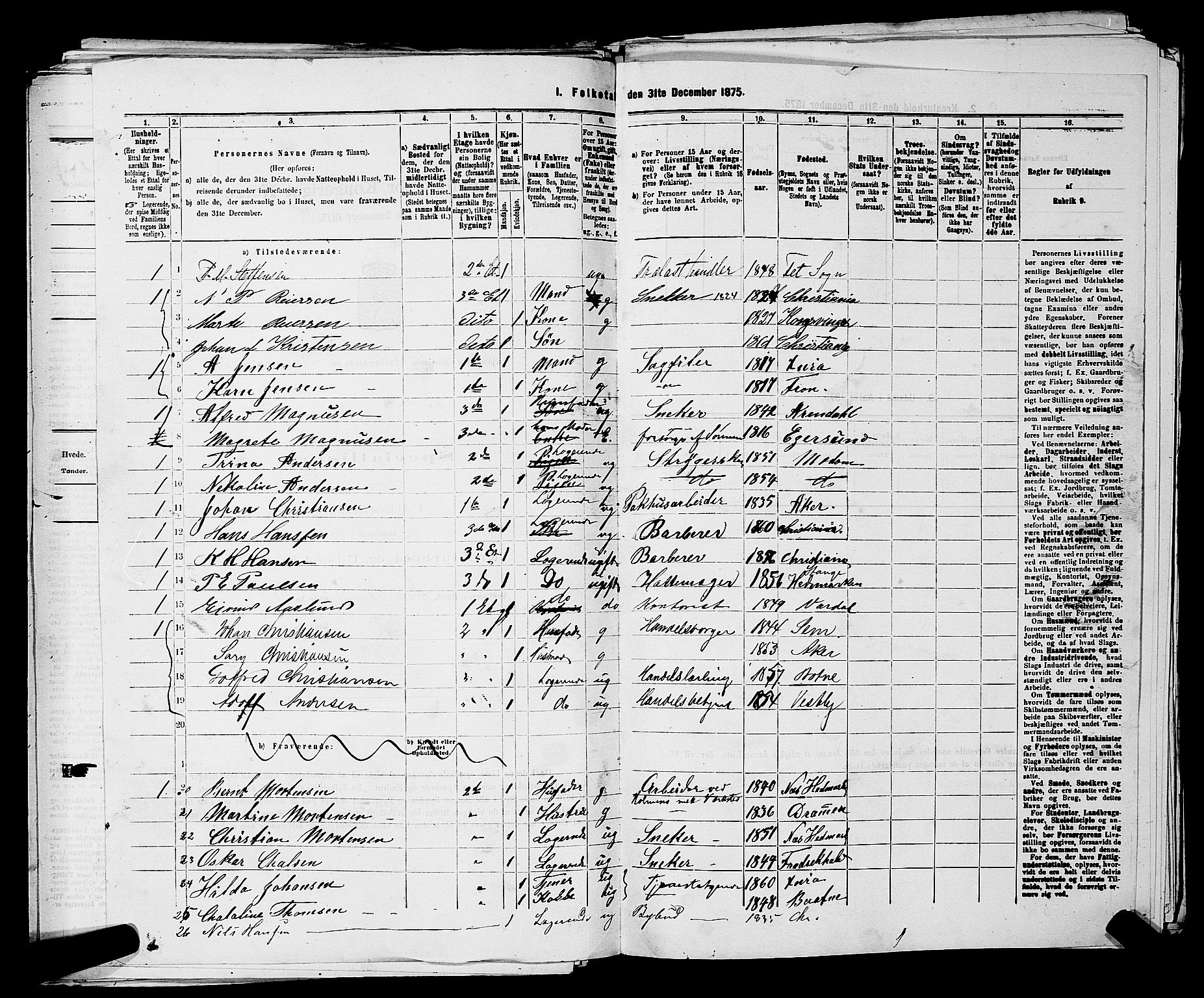 RA, 1875 census for 0301 Kristiania, 1875, p. 469