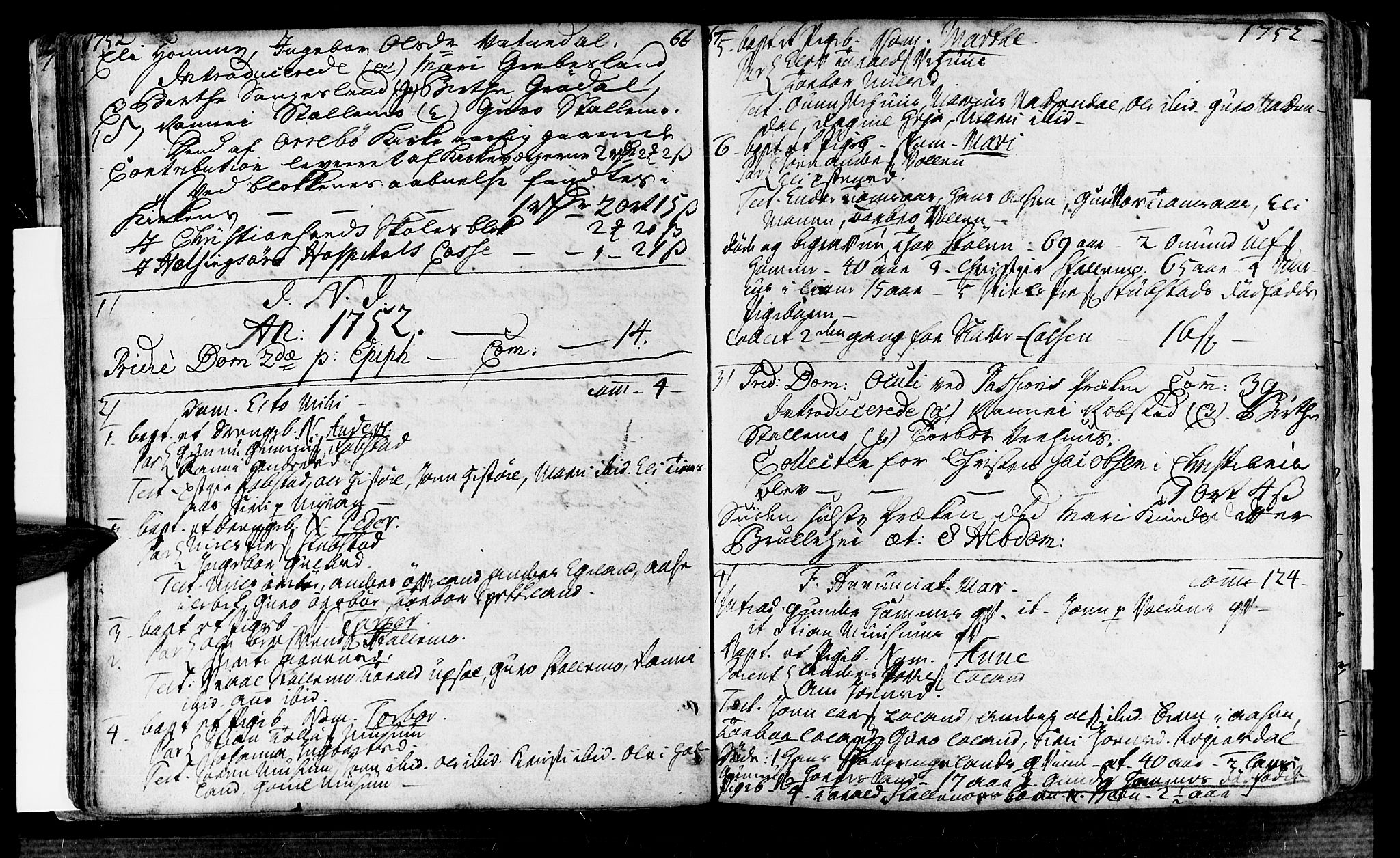 Vennesla sokneprestkontor, AV/SAK-1111-0045/Fa/Fac/L0001: Parish register (official) no. A 1, 1743-1784, p. 66-67