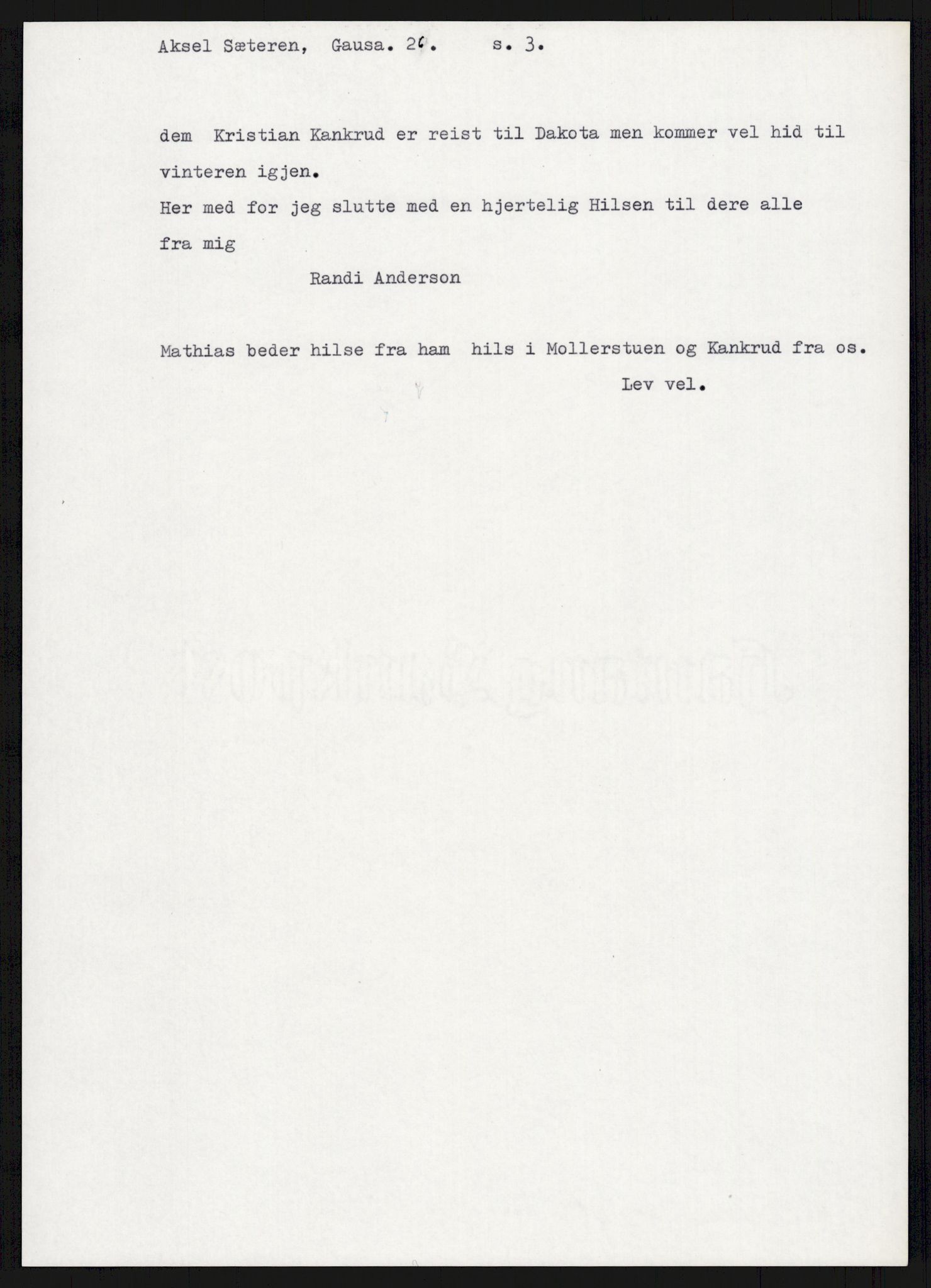 Samlinger til kildeutgivelse, Amerikabrevene, AV/RA-EA-4057/F/L0015: Innlån fra Oppland: Sæteren - Vigerust, 1838-1914, p. 209