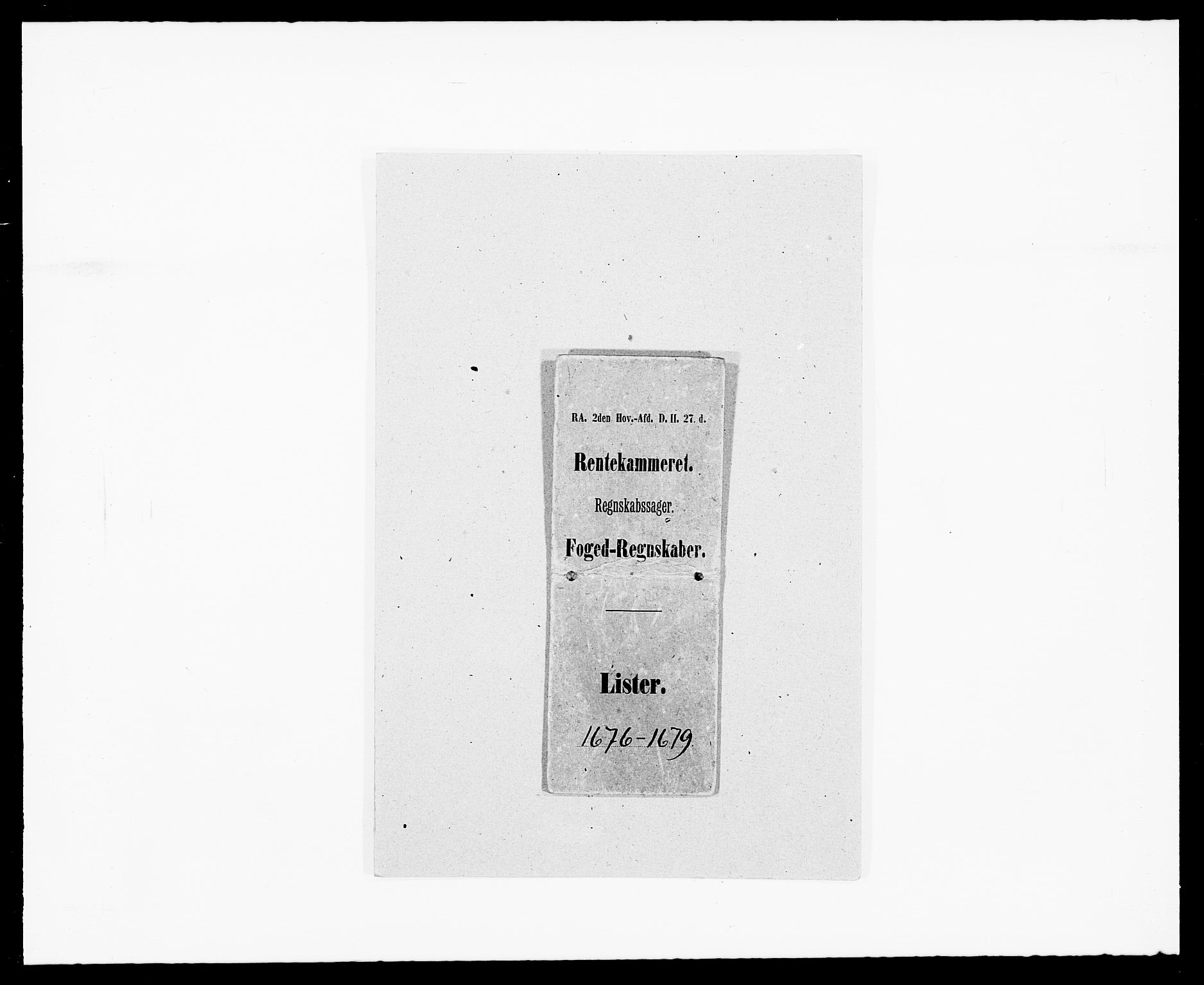 Rentekammeret inntil 1814, Reviderte regnskaper, Fogderegnskap, RA/EA-4092/R41/L2529: Fogderegnskap Lista, 1675-1676, p. 113