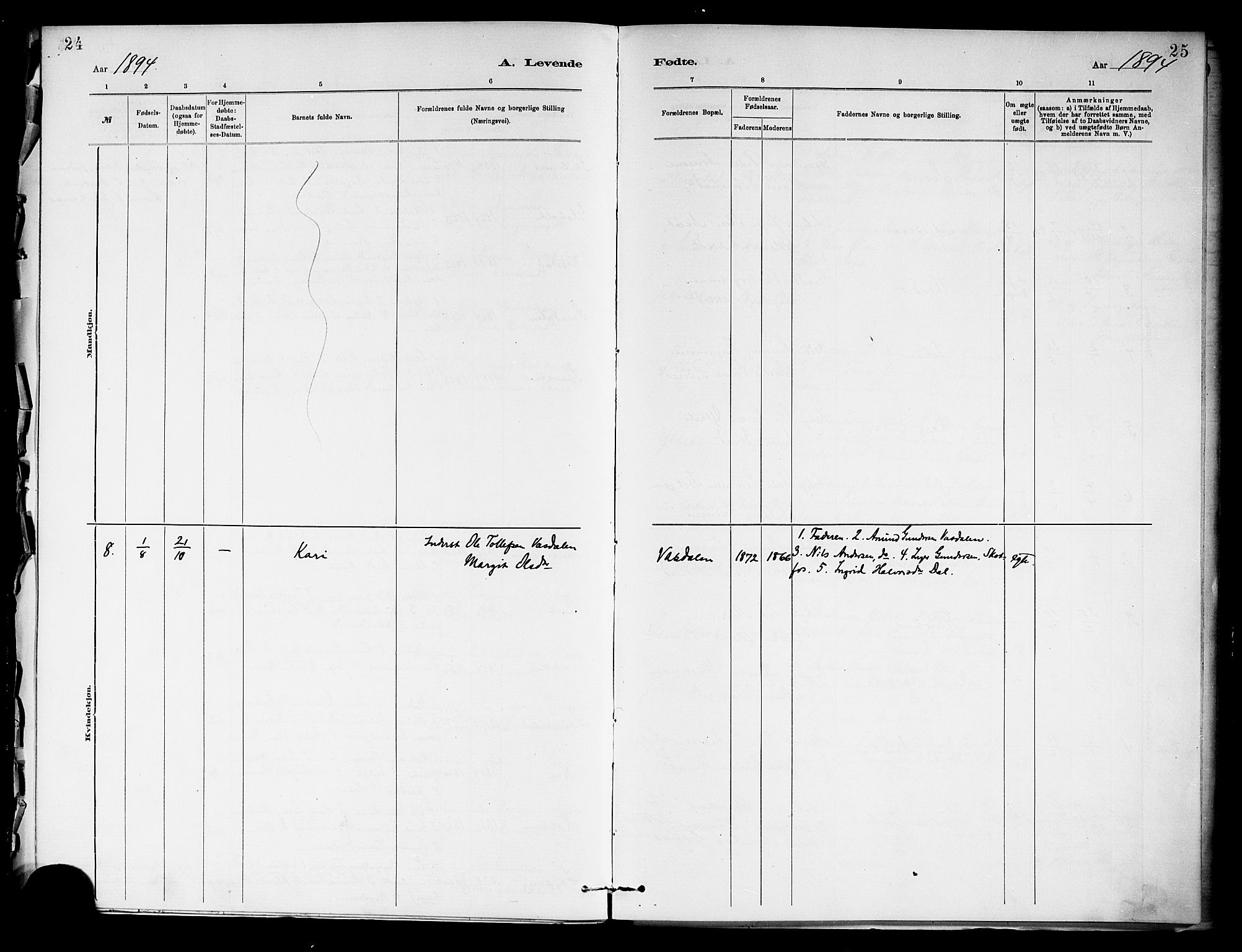 Holla kirkebøker, SAKO/A-272/F/Fa/L0009: Parish register (official) no. 9, 1881-1897, p. 24
