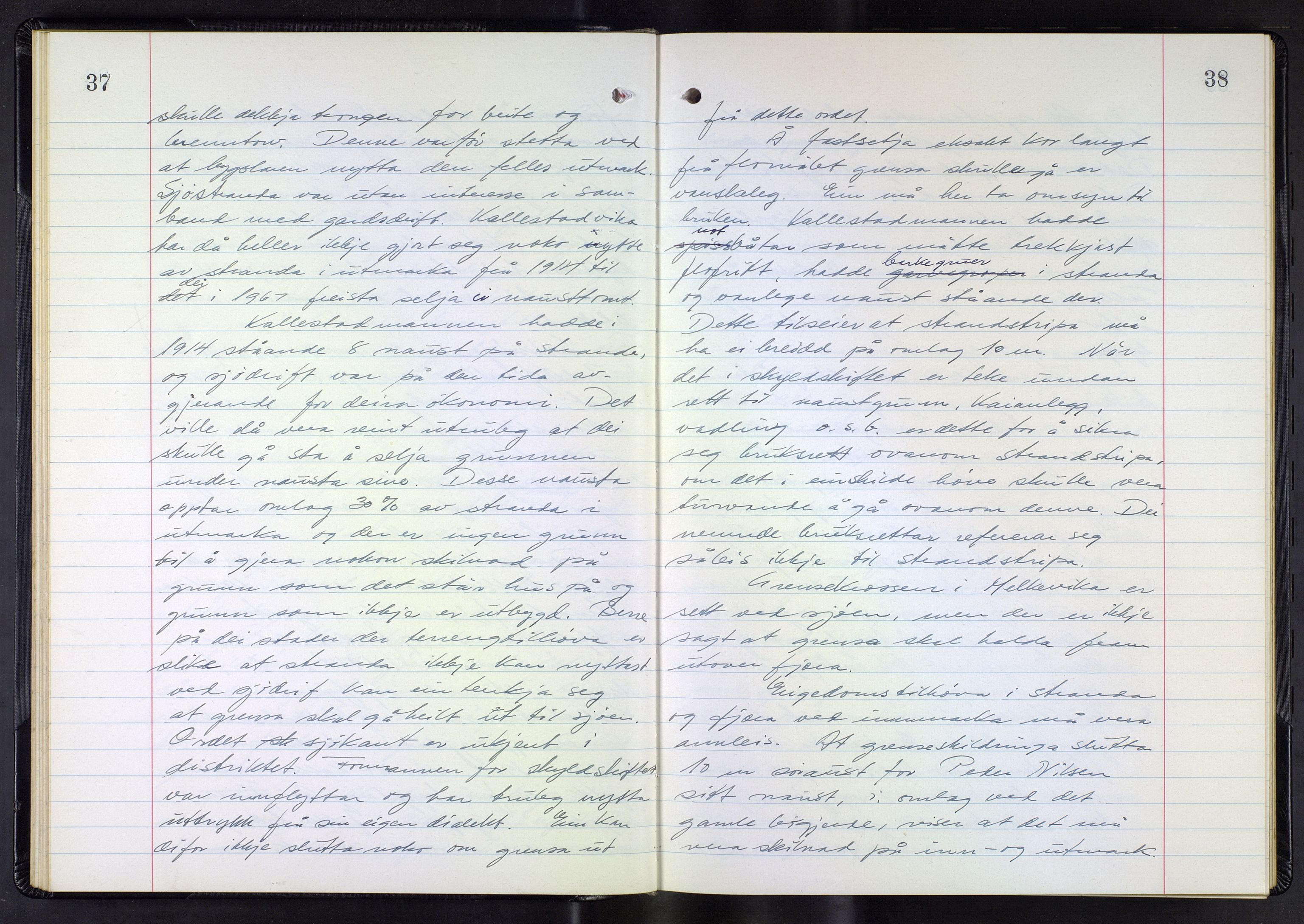 Hordaland jordskiftedøme - III Midhordland jordskiftedistrikt, AV/SAB-A-7001/A/Aa/L0042: Forhandlingsprotokoll, 1969-1973, p. 37-38