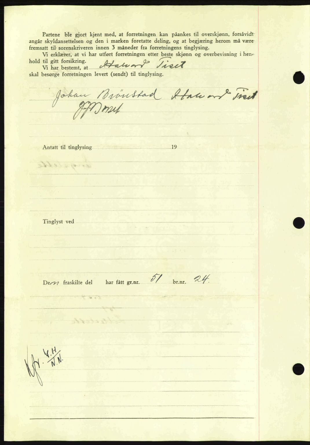 Nordmøre sorenskriveri, AV/SAT-A-4132/1/2/2Ca: Mortgage book no. A93, 1942-1942, Diary no: : 2431/1942