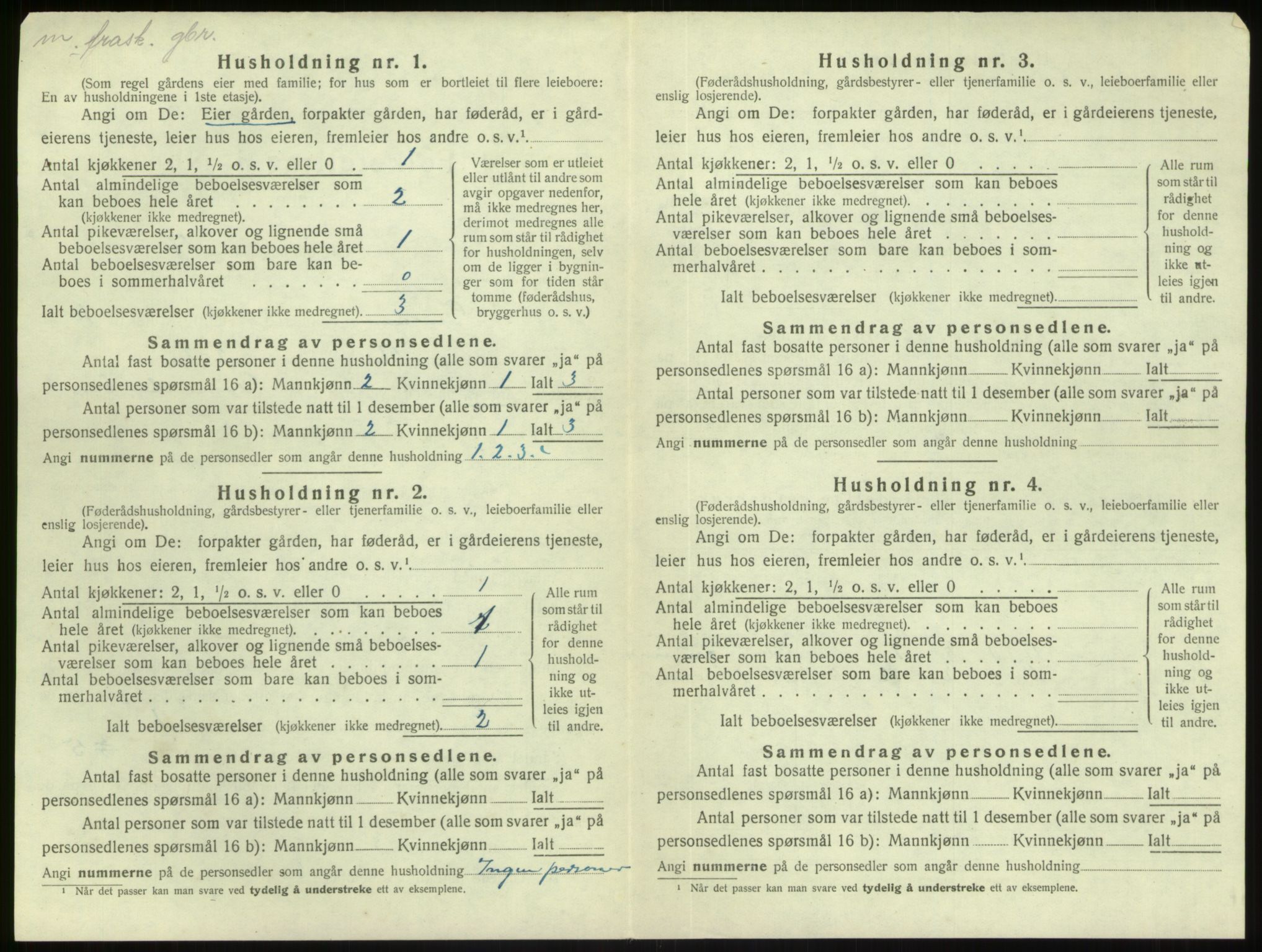 SAB, 1920 census for Gulen, 1920, p. 632