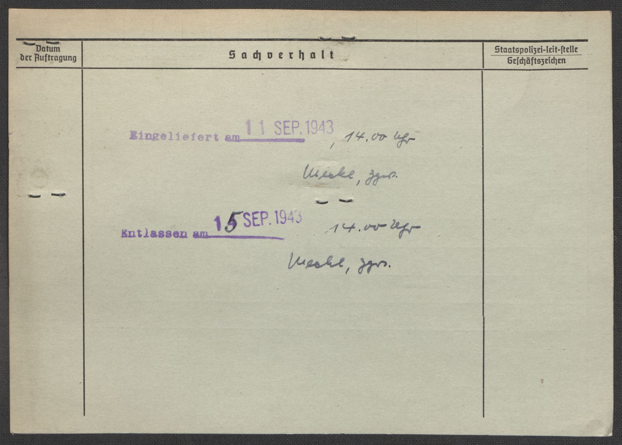 Befehlshaber der Sicherheitspolizei und des SD, AV/RA-RAFA-5969/E/Ea/Eaa/L0002: Register over norske fanger i Møllergata 19: Bj-Eng, 1940-1945, p. 1332