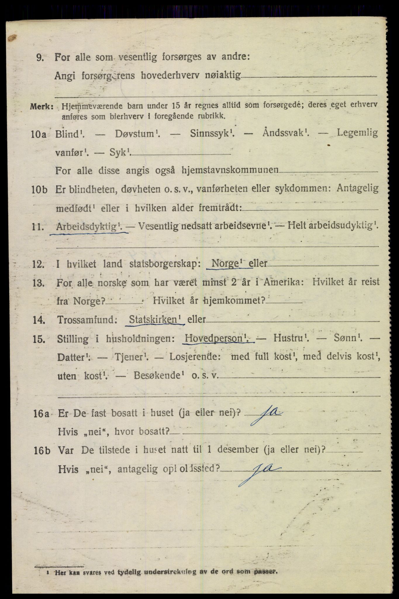 SAH, 1920 census for Snertingdal, 1920, p. 1360