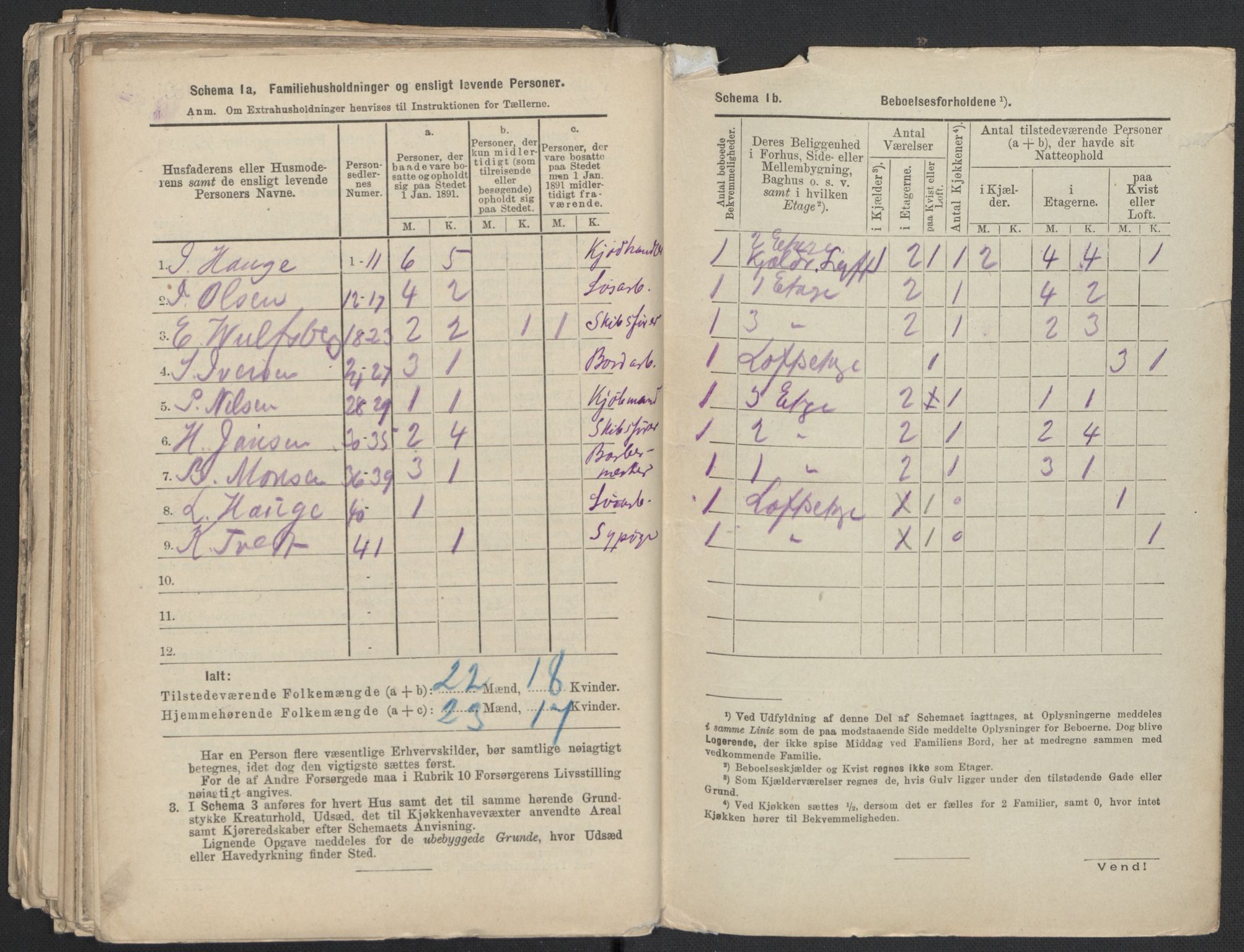 RA, 1891 Census for 1301 Bergen, 1891, p. 4153