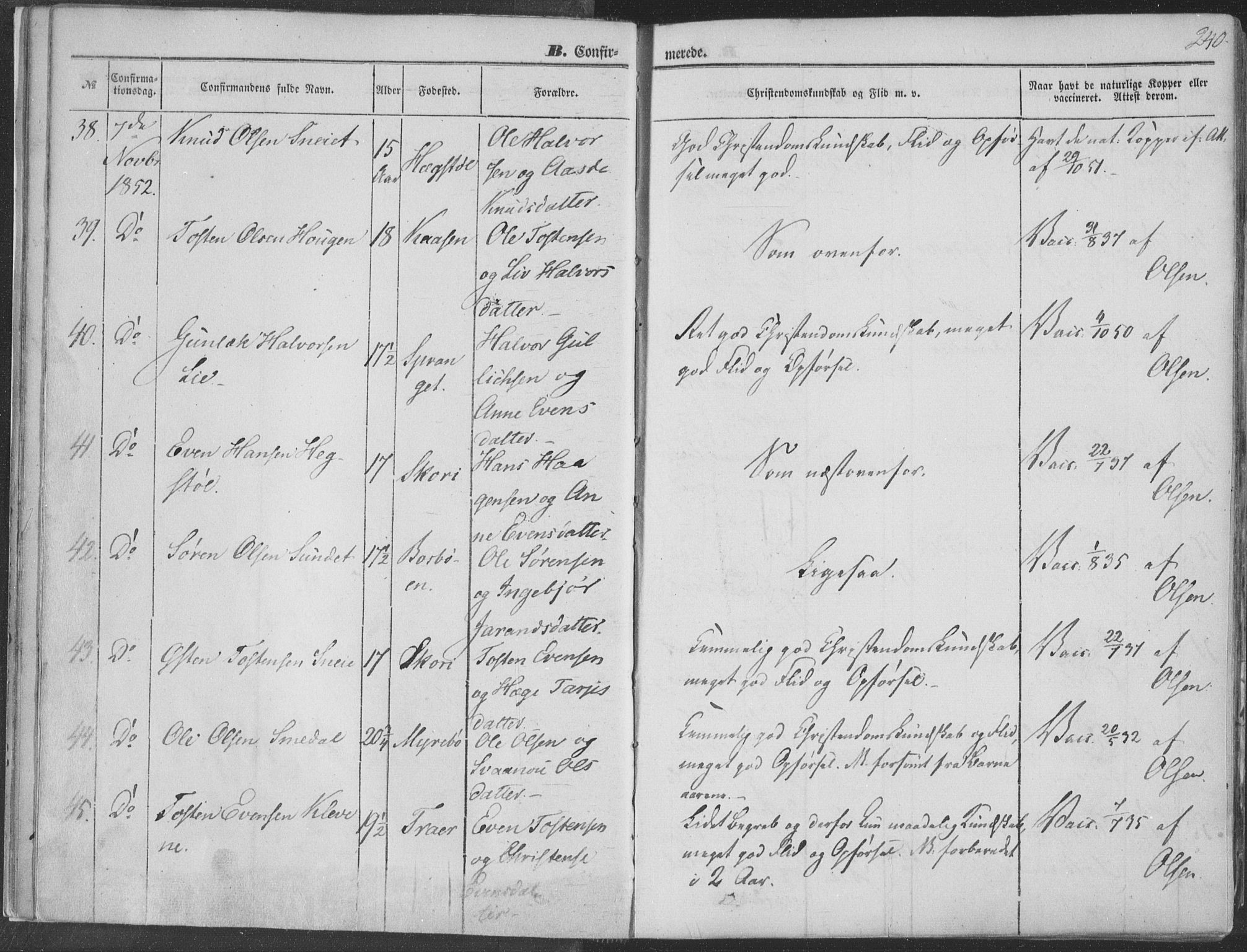 Seljord kirkebøker, AV/SAKO-A-20/F/Fa/L012b: Parish register (official) no. I 12B, 1850-1865, p. 240