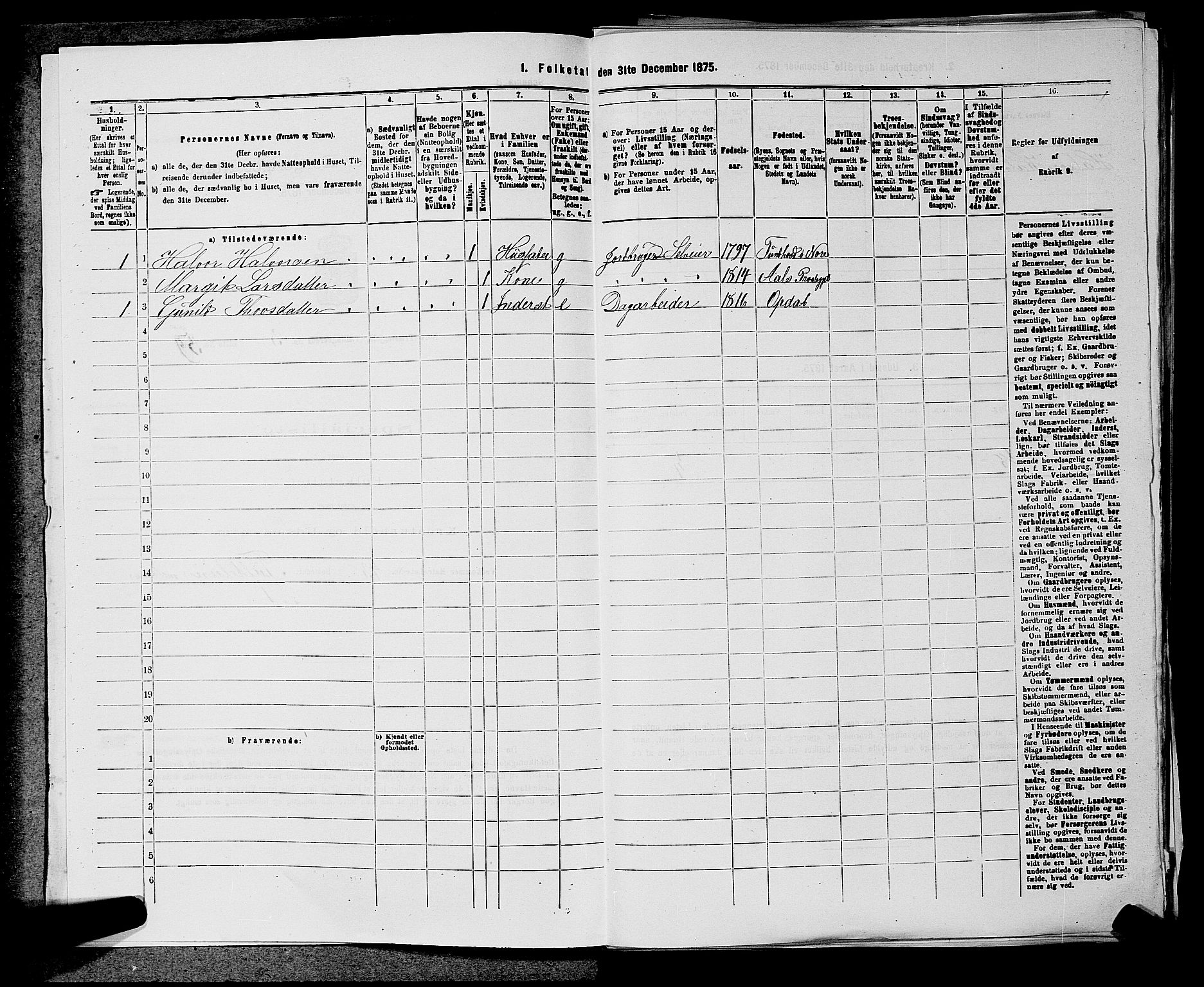 SAKO, 1875 census for 0633P Nore, 1875, p. 337