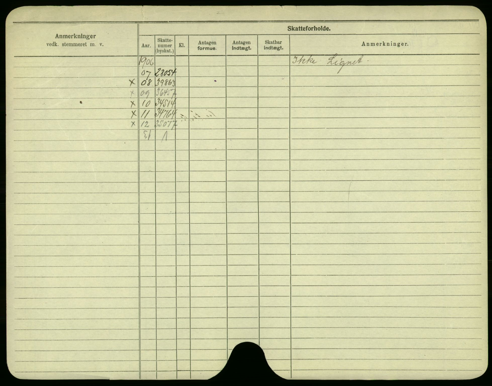 Oslo folkeregister, Registerkort, AV/SAO-A-11715/F/Fa/Fac/L0005: Menn, 1906-1914, p. 6b
