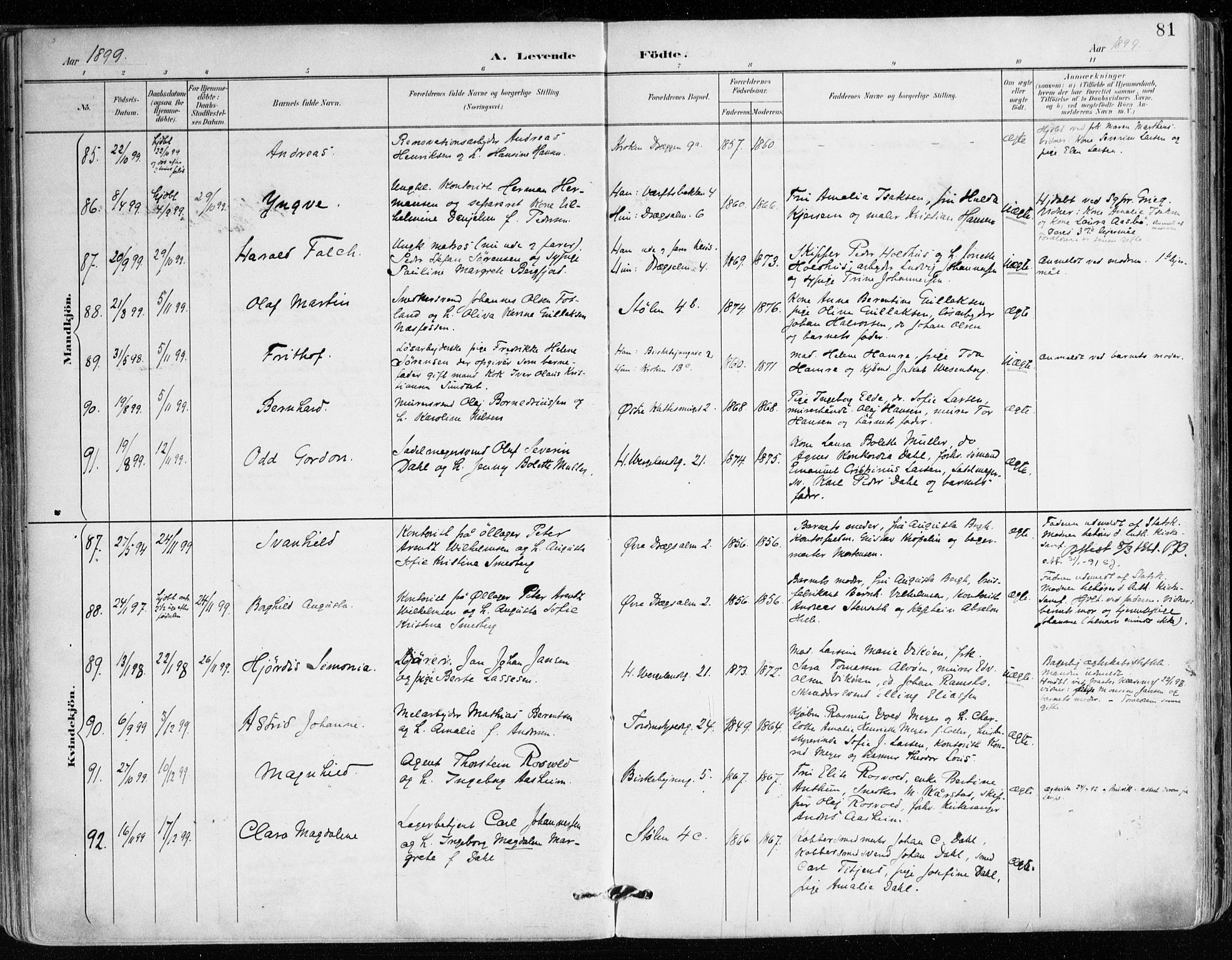 Mariakirken Sokneprestembete, AV/SAB-A-76901/H/Haa/L0008: Parish register (official) no. A 8, 1893-1942, p. 81