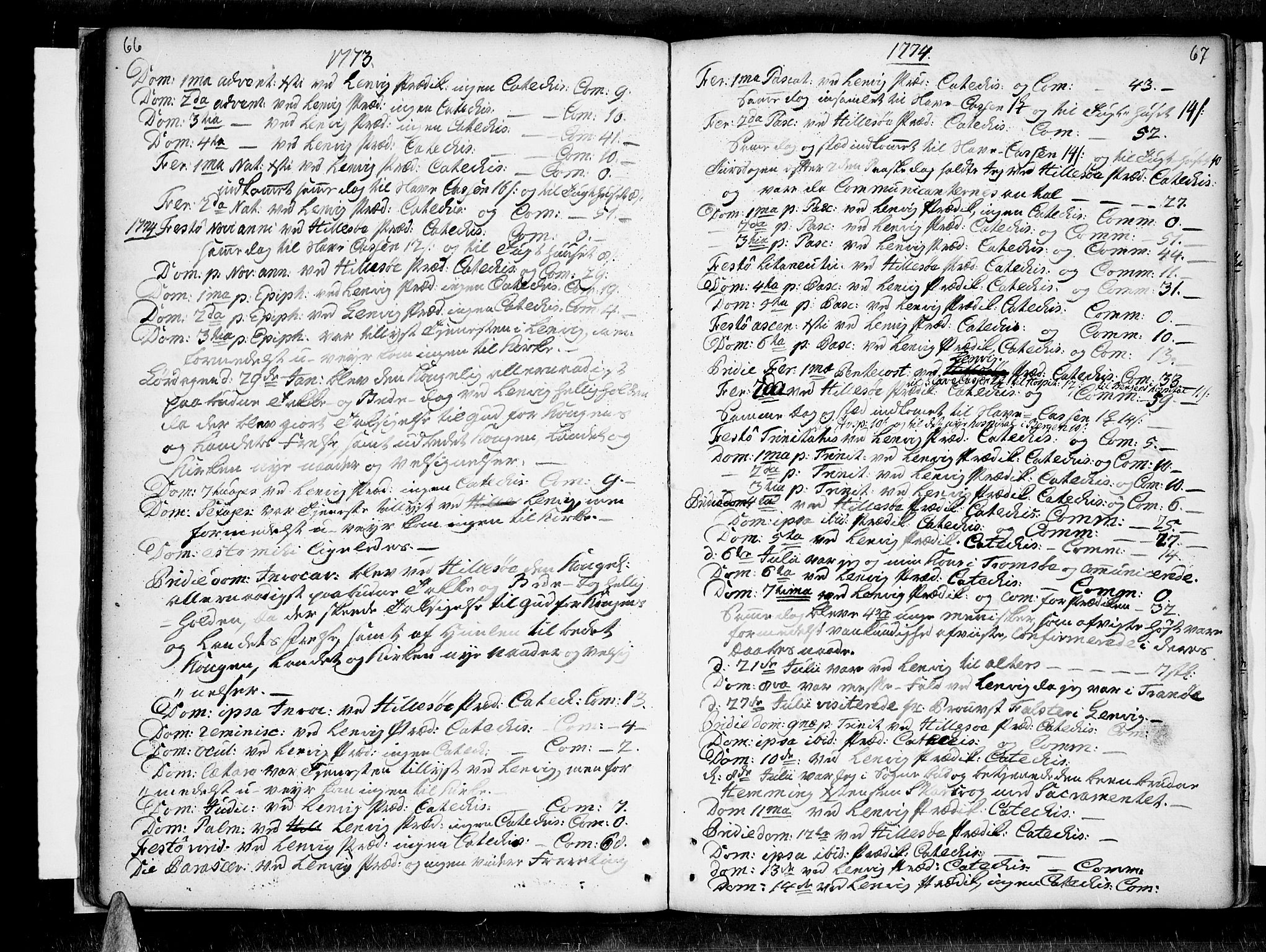 Lenvik sokneprestembete, AV/SATØ-S-1310/H/Ha/Haa/L0001kirke: Parish register (official) no. 1, 1753-1783, p. 66-67
