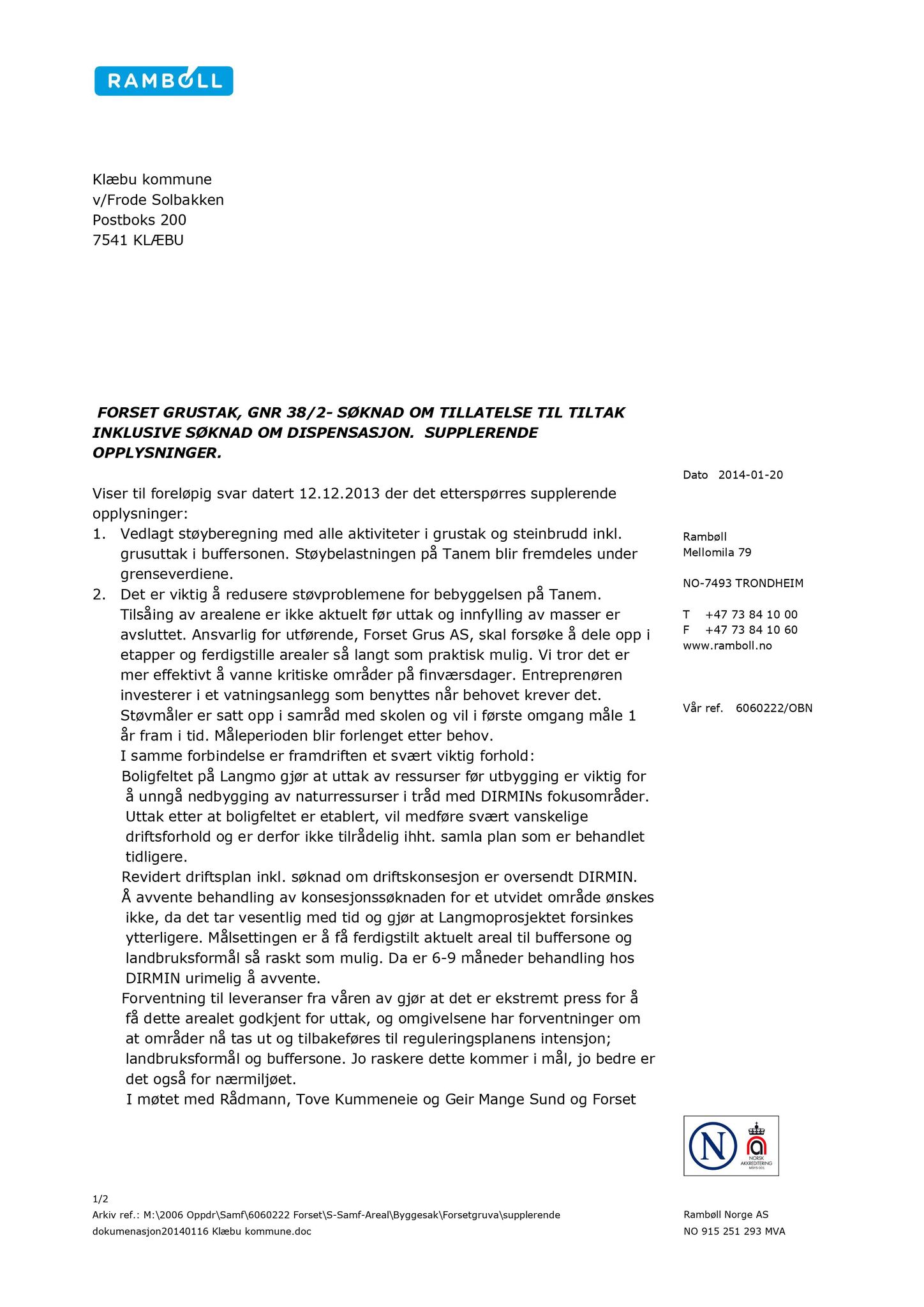 Klæbu Kommune, TRKO/KK/02-FS/L007: Formannsskapet - Møtedokumenter, 2014, p. 2261