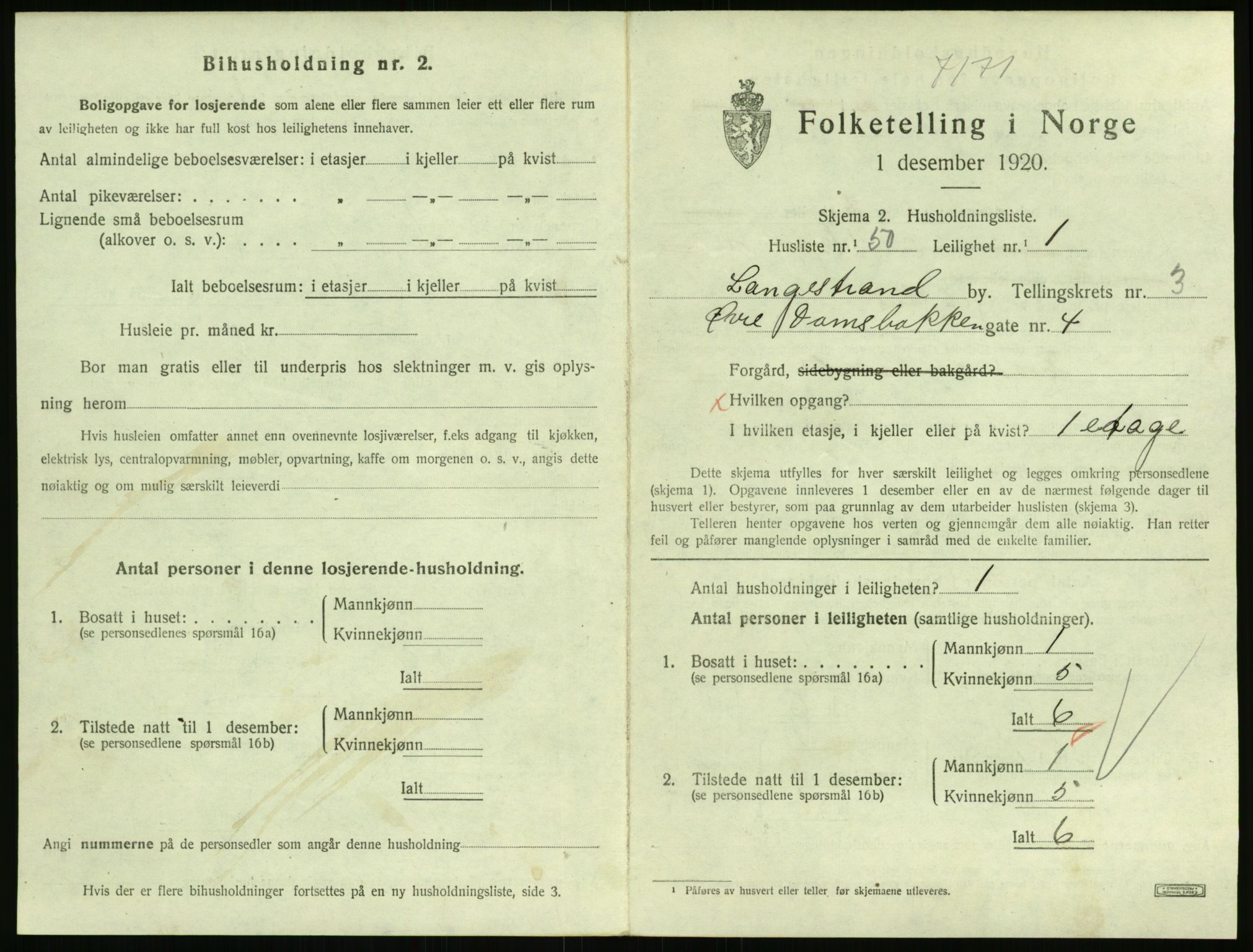 SAKO, 1920 census for Larvik, 1920, p. 4082