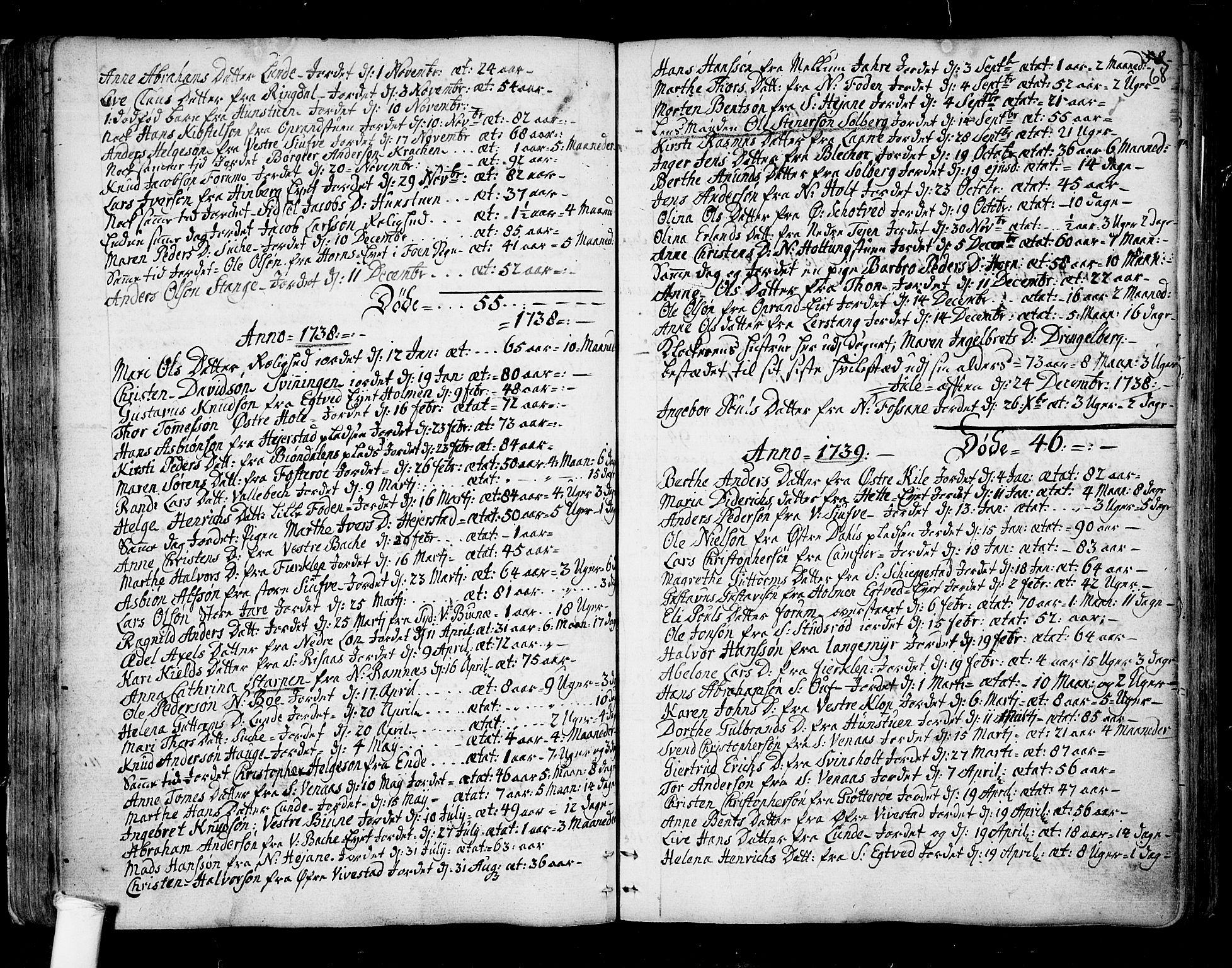 Ramnes kirkebøker, SAKO/A-314/F/Fa/L0001: Parish register (official) no. I 1, 1732-1774, p. 68