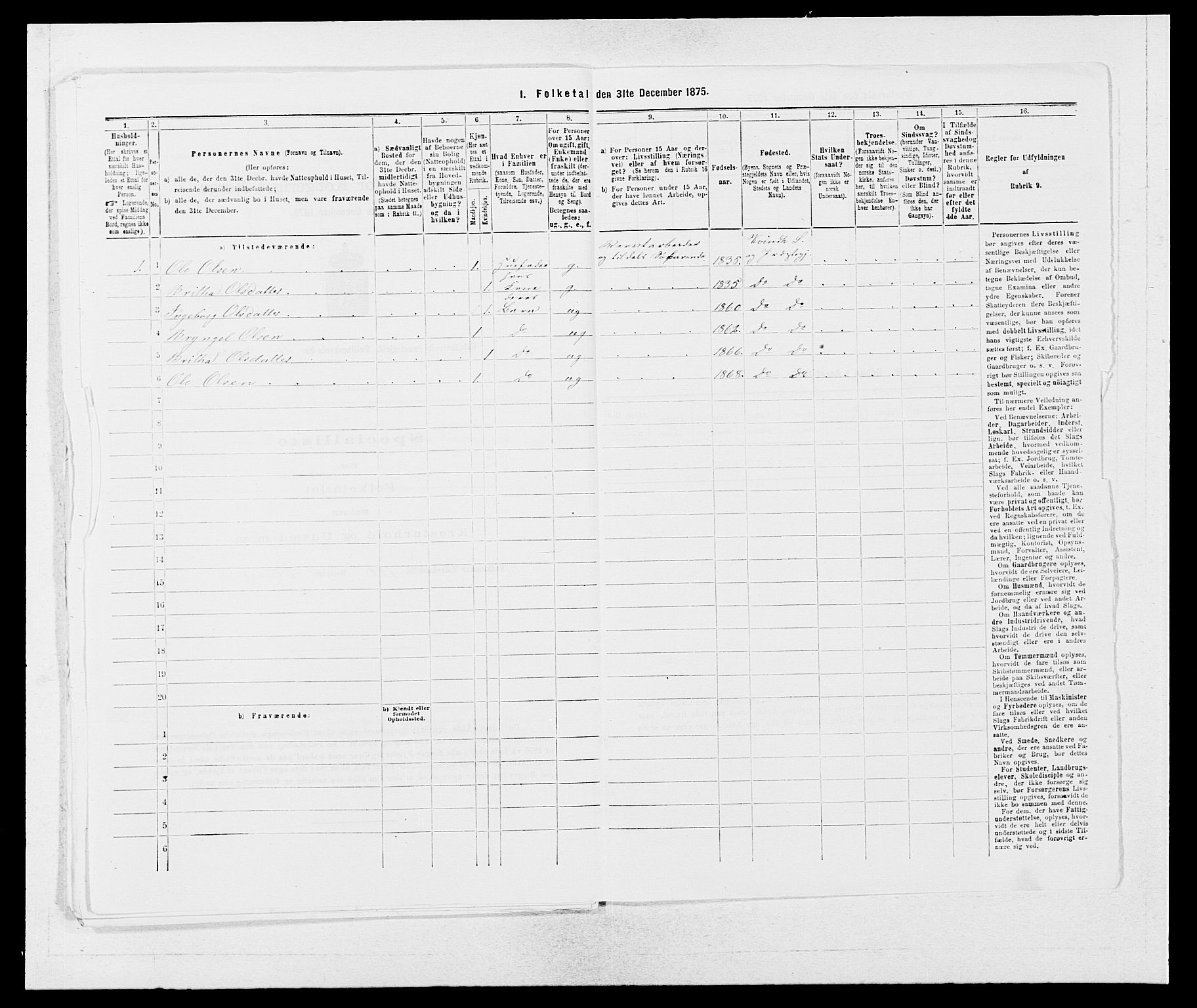 SAB, 1875 census for 1224P Kvinnherad, 1875, p. 663