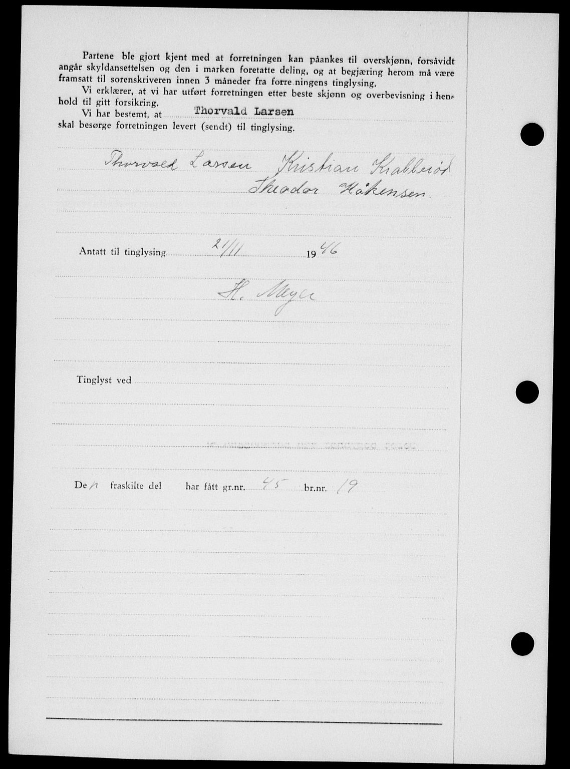 Onsøy sorenskriveri, SAO/A-10474/G/Ga/Gab/L0018: Mortgage book no. II A-18, 1946-1947, Diary no: : 2983/1946