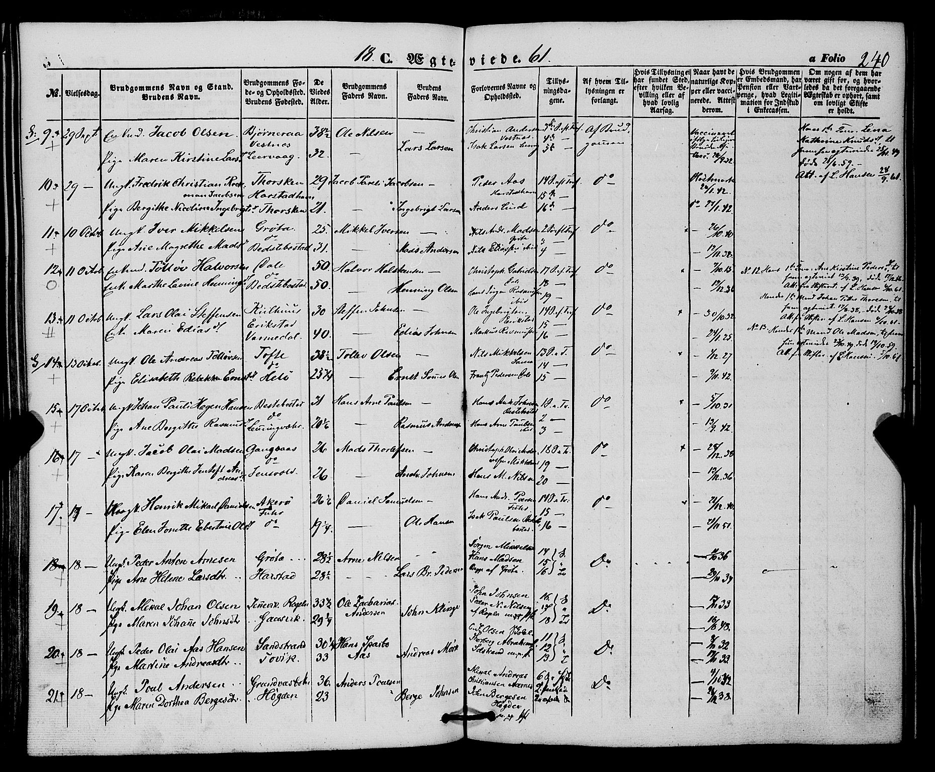 Trondenes sokneprestkontor, SATØ/S-1319/H/Ha/L0011kirke: Parish register (official) no. 11, 1853-1862, p. 240