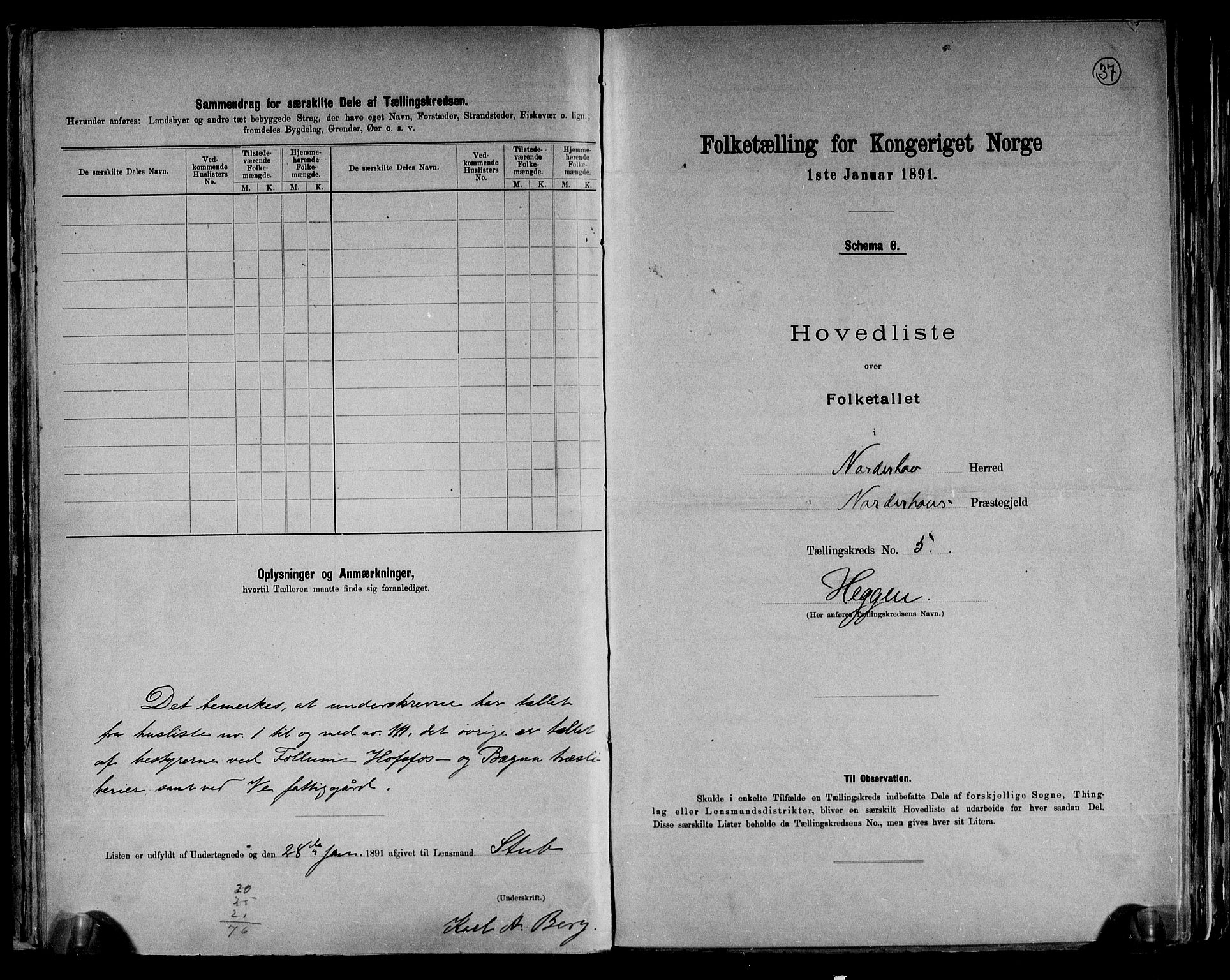 RA, 1891 census for 0613 Norderhov, 1891, p. 16