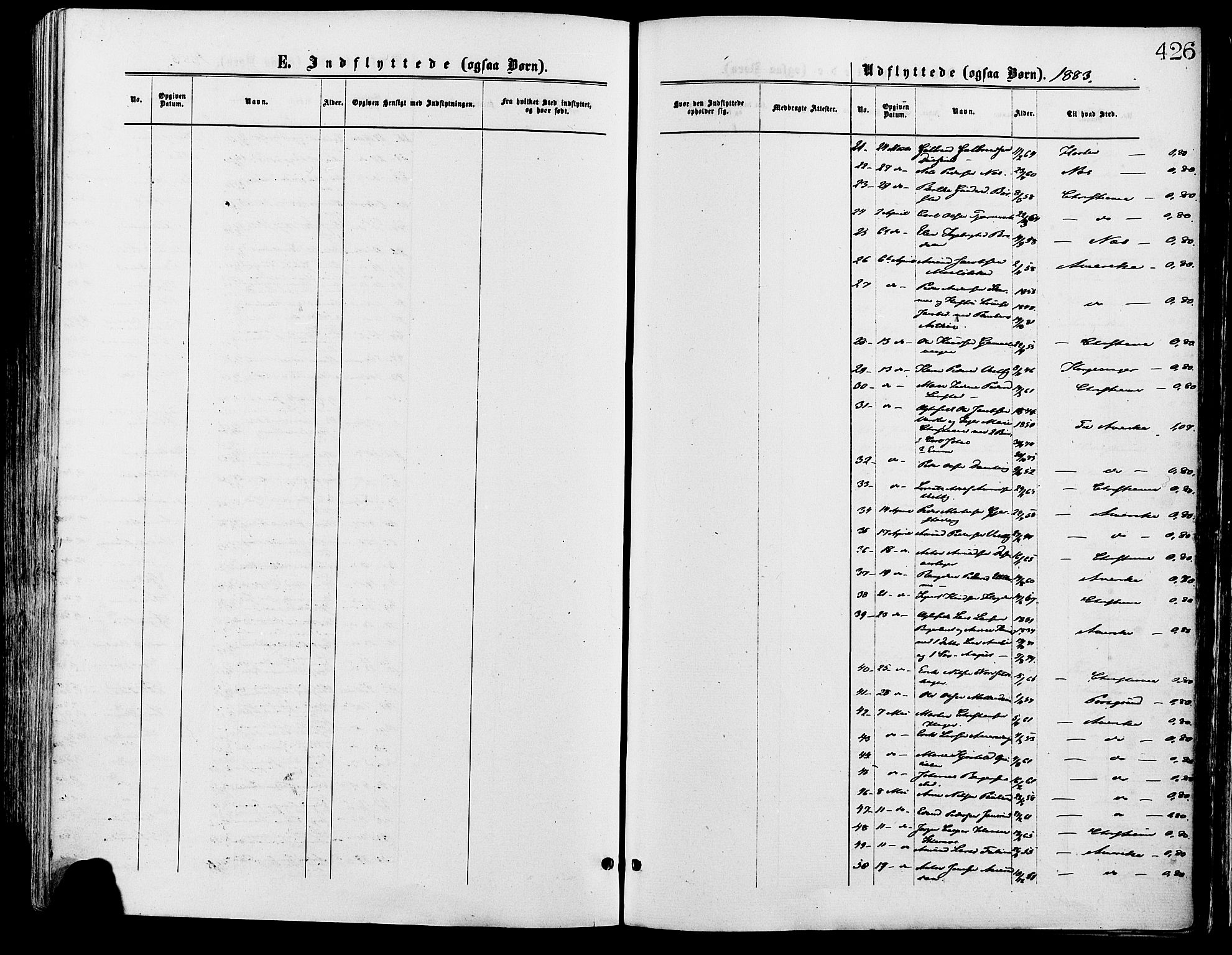 Sør-Odal prestekontor, SAH/PREST-030/H/Ha/Haa/L0005: Parish register (official) no. 5, 1876-1885, p. 426